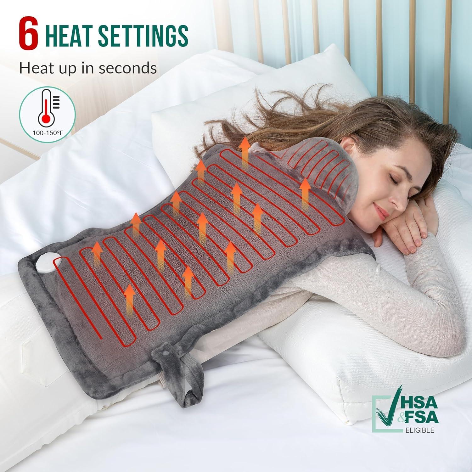 Almohadilla Calefactora Eléctrica Snailax 61x84 cm 6 Niveles