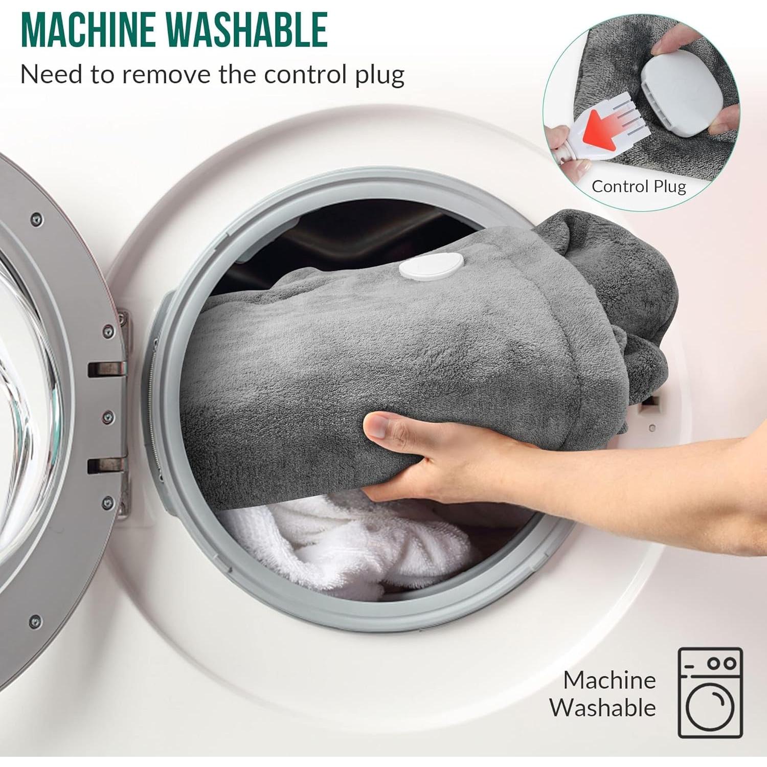 Almohadilla Calefactora Eléctrica Snailax 61x84 cm 6 Niveles