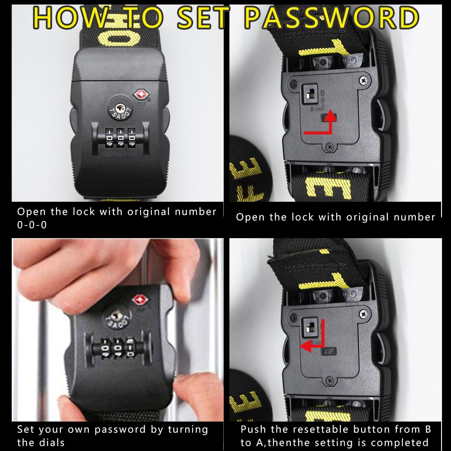 Correa de Equipaje Ajustable ELETICA con Candado TSA 200 cm