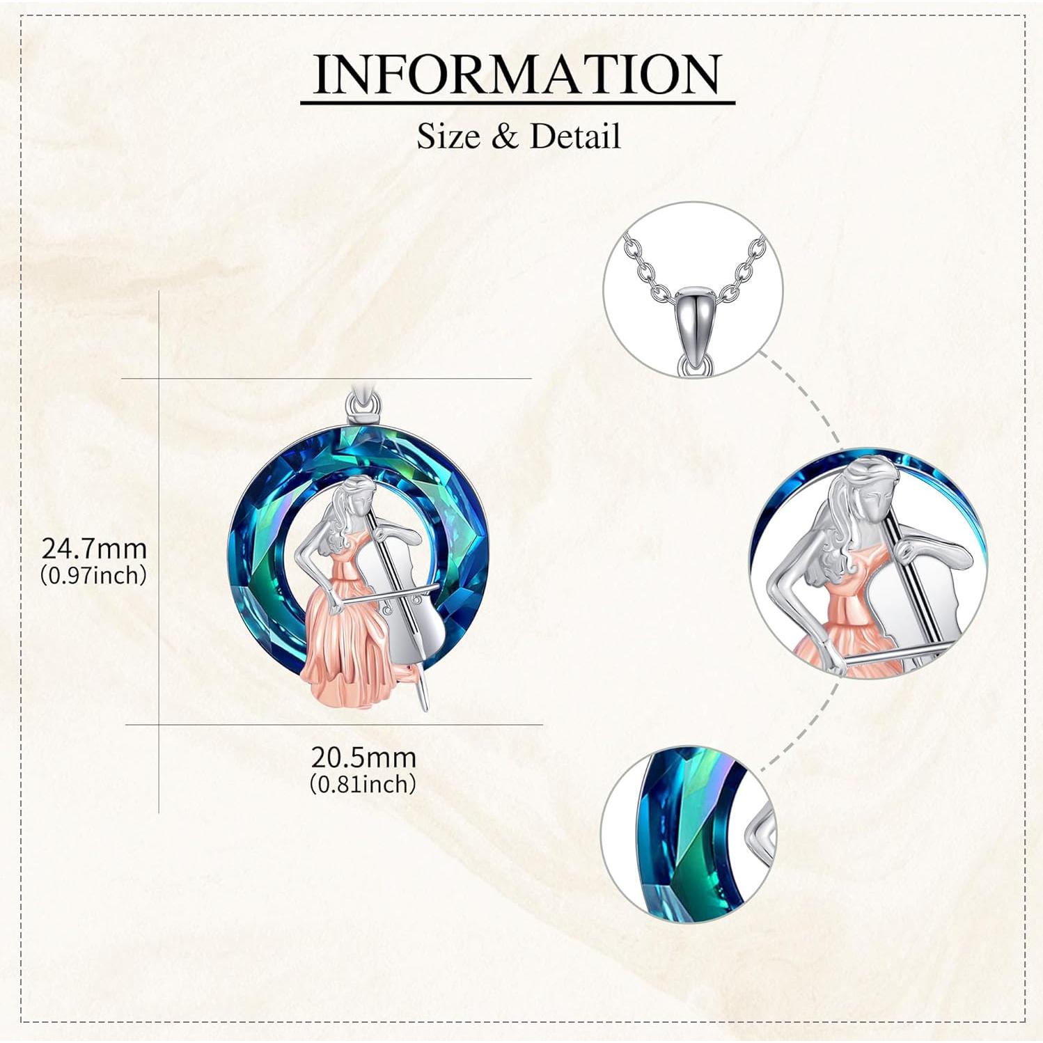 Collar de Violoncelo MONGAS en Plata Esterlina 925