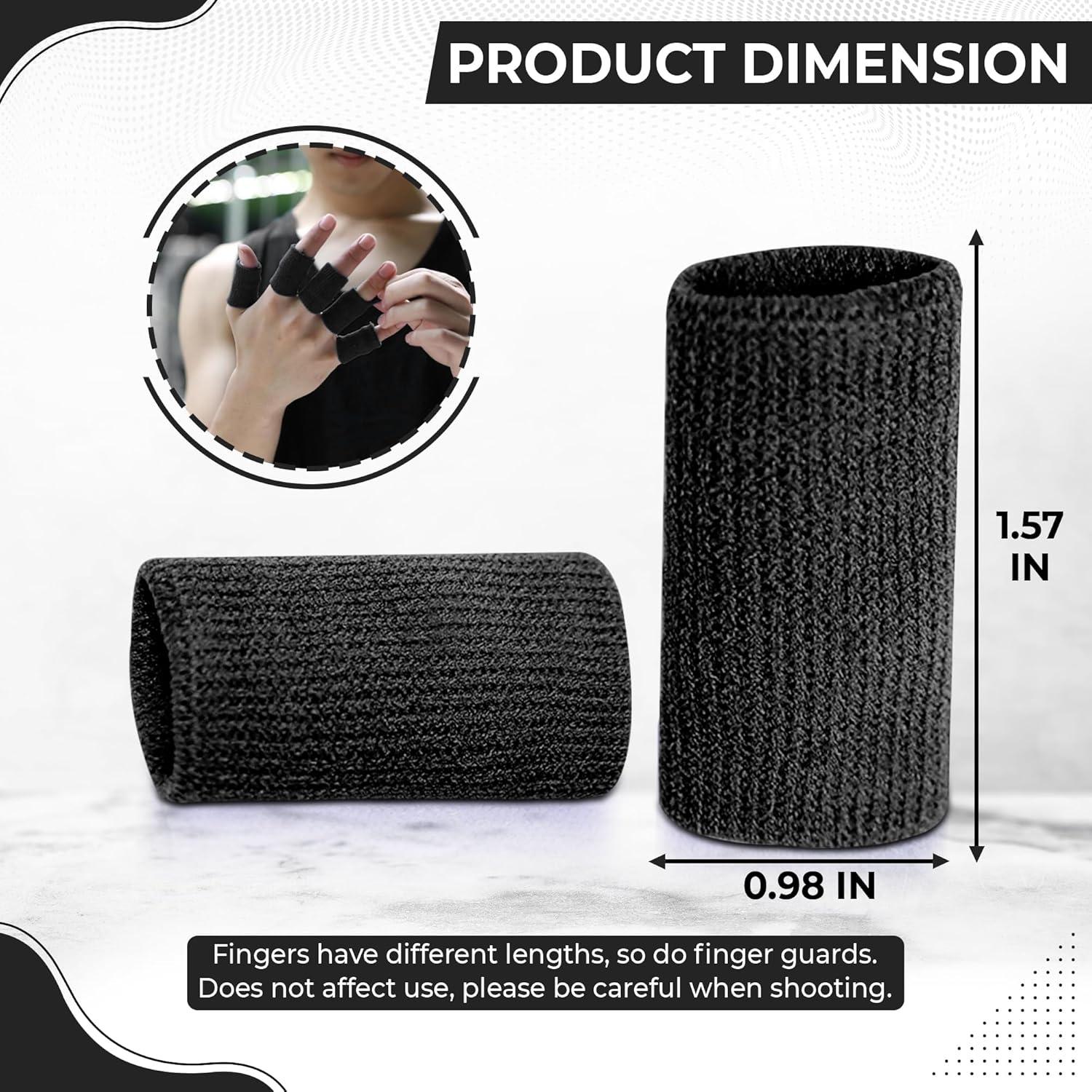 Protector de Dedo para Deportes KM SPORTS - Negro - 10 Unidades