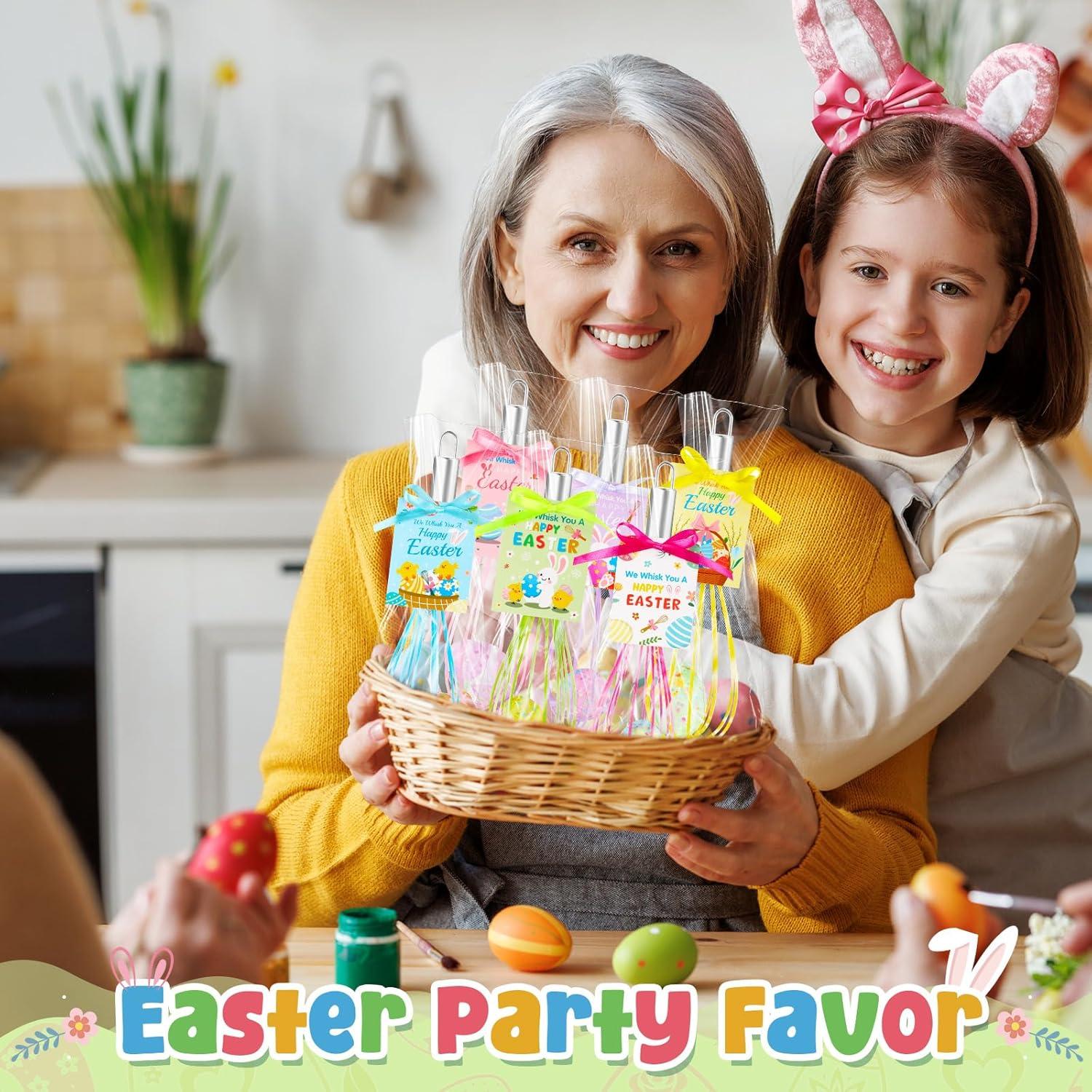 Juego de 12 Batidores de Pascua Funnymoom - Silicona y Acero Inoxidable