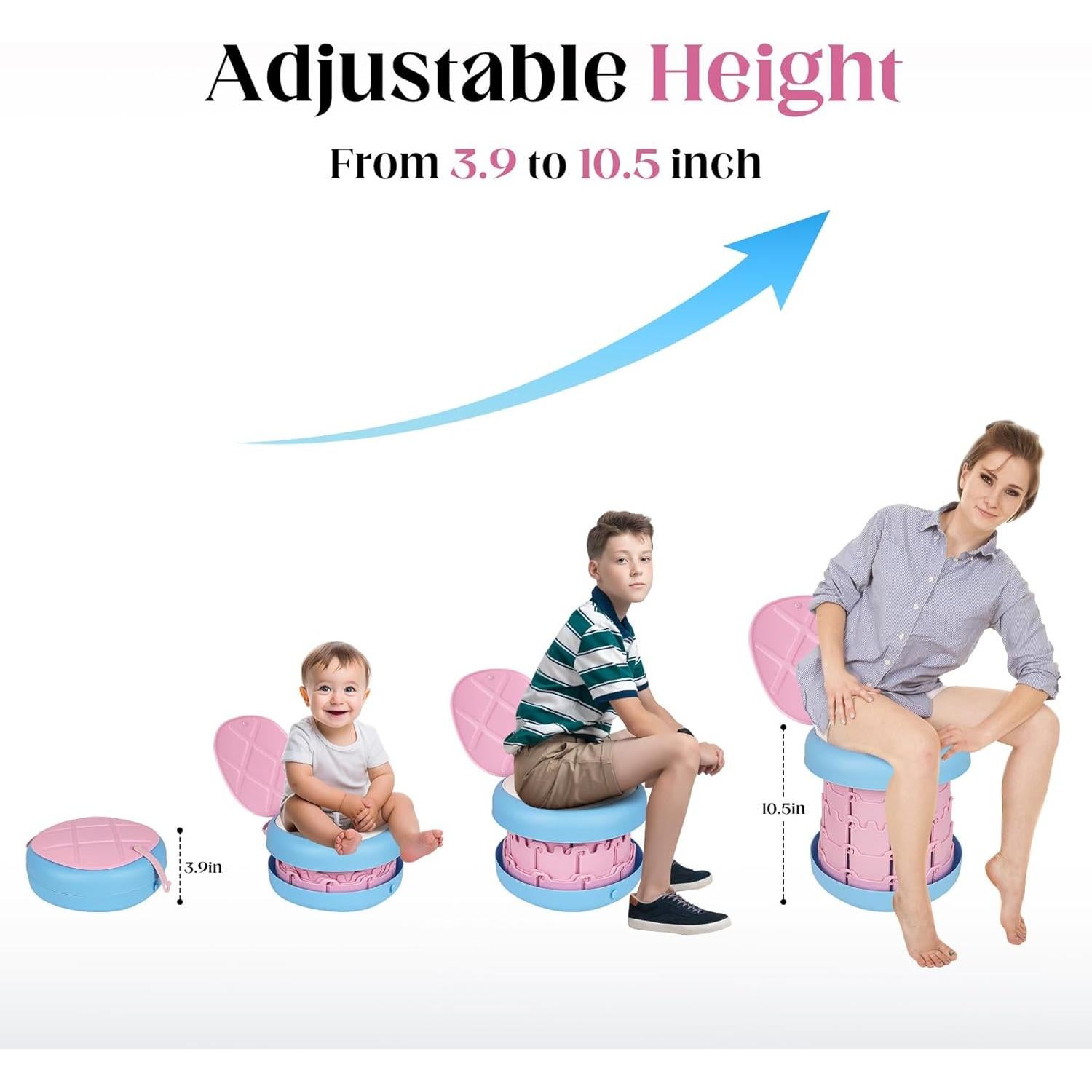 Inodoro Portátil Inmorven Ajustable para Camping y Viajes