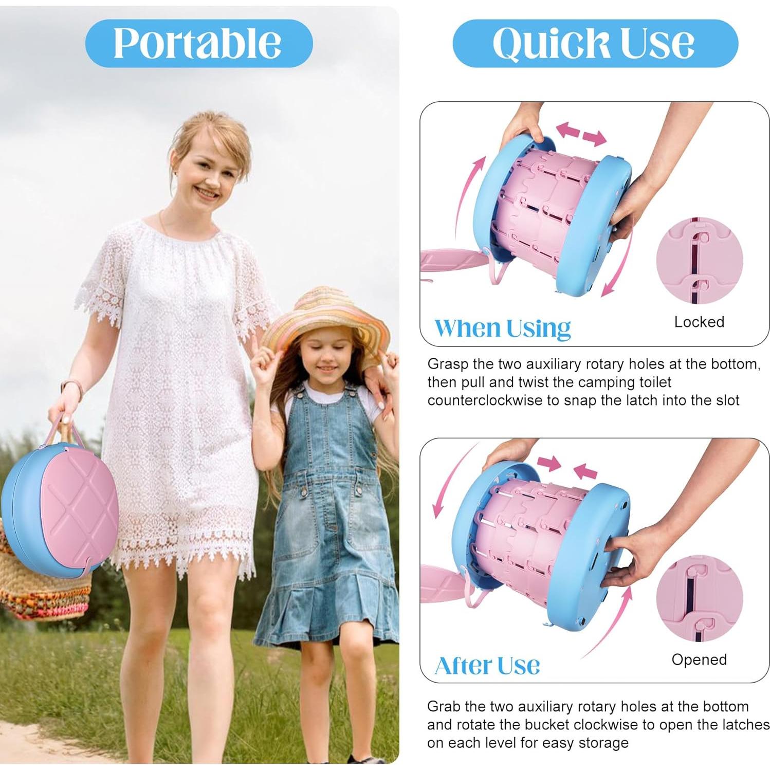 Inodoro Portátil Inmorven Ajustable para Camping y Viajes