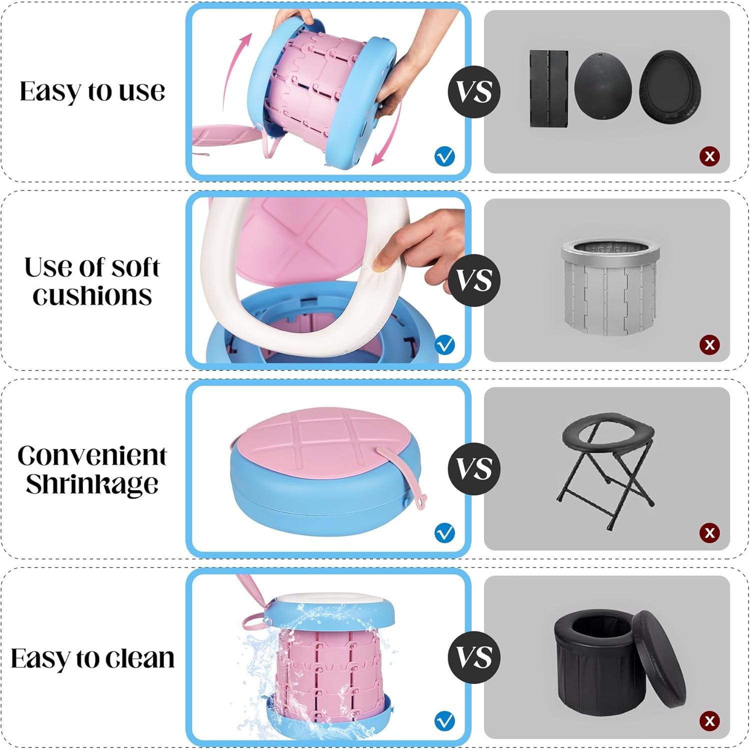 Inodoro Portátil Inmorven Ajustable para Camping y Viajes