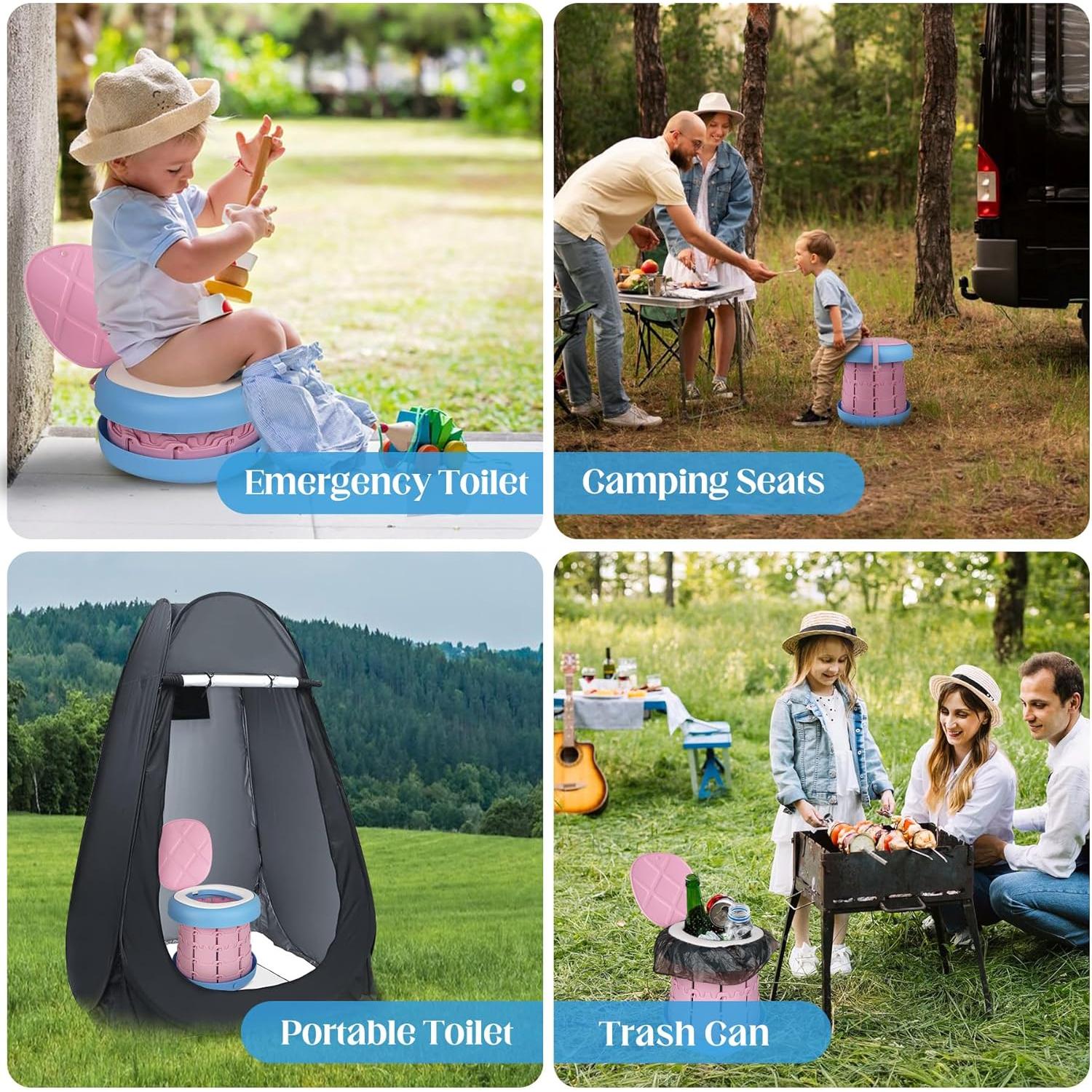 Inodoro Portátil Inmorven Ajustable para Camping y Viajes