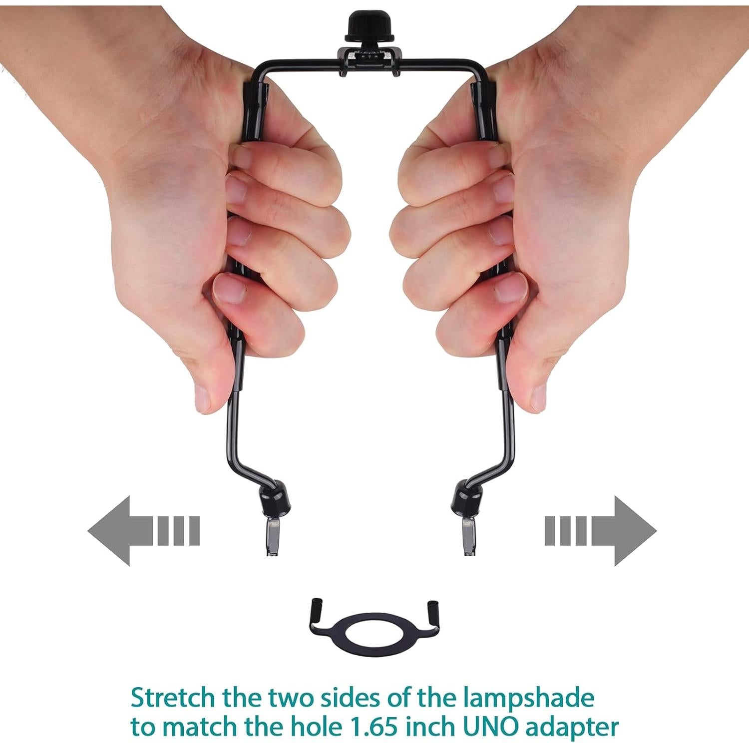 Soporte de Pantalla de Lámpara HZHFCB 2 Pack Ajustable Negro