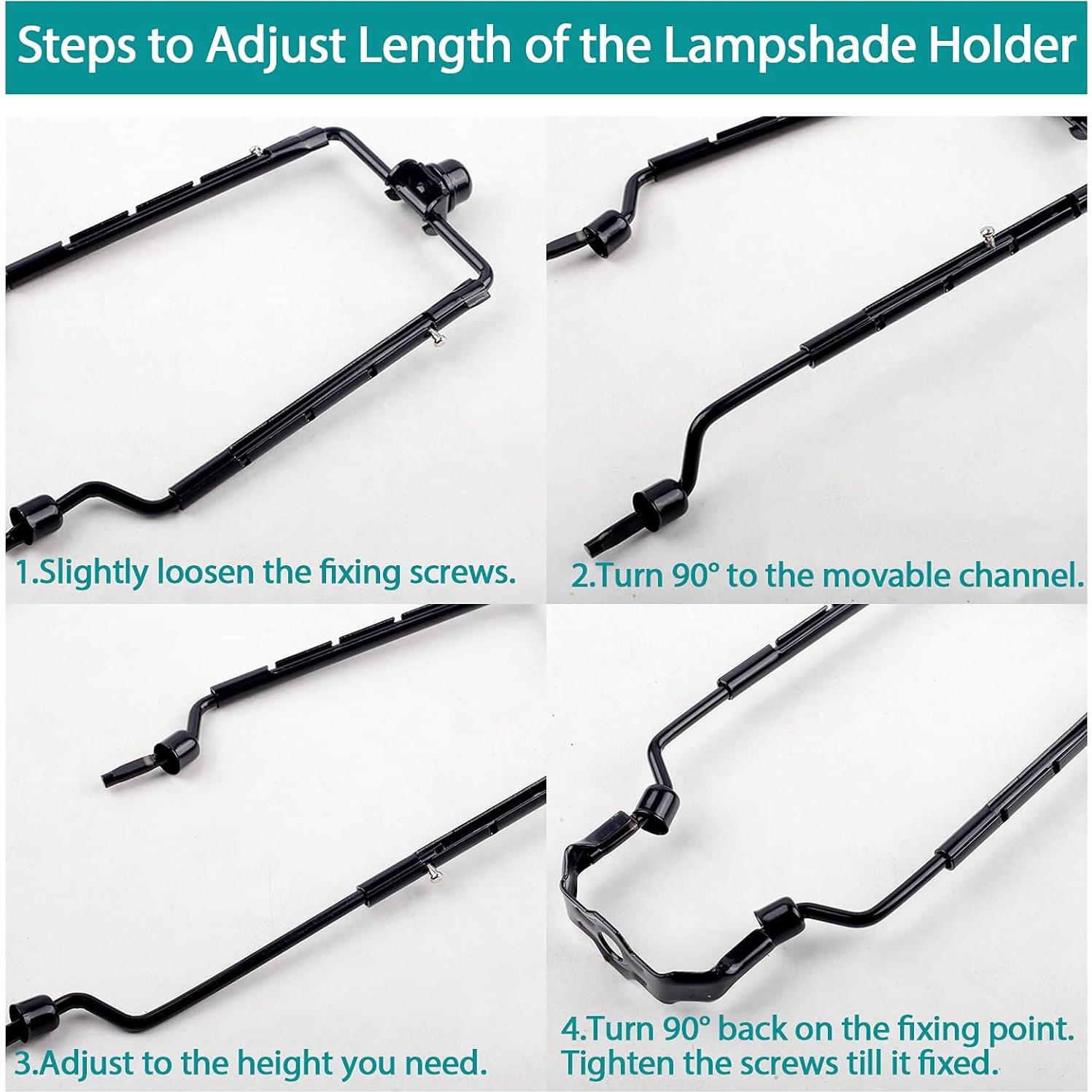 Soporte de Pantalla de Lámpara HZHFCB 2 Pack Ajustable Negro