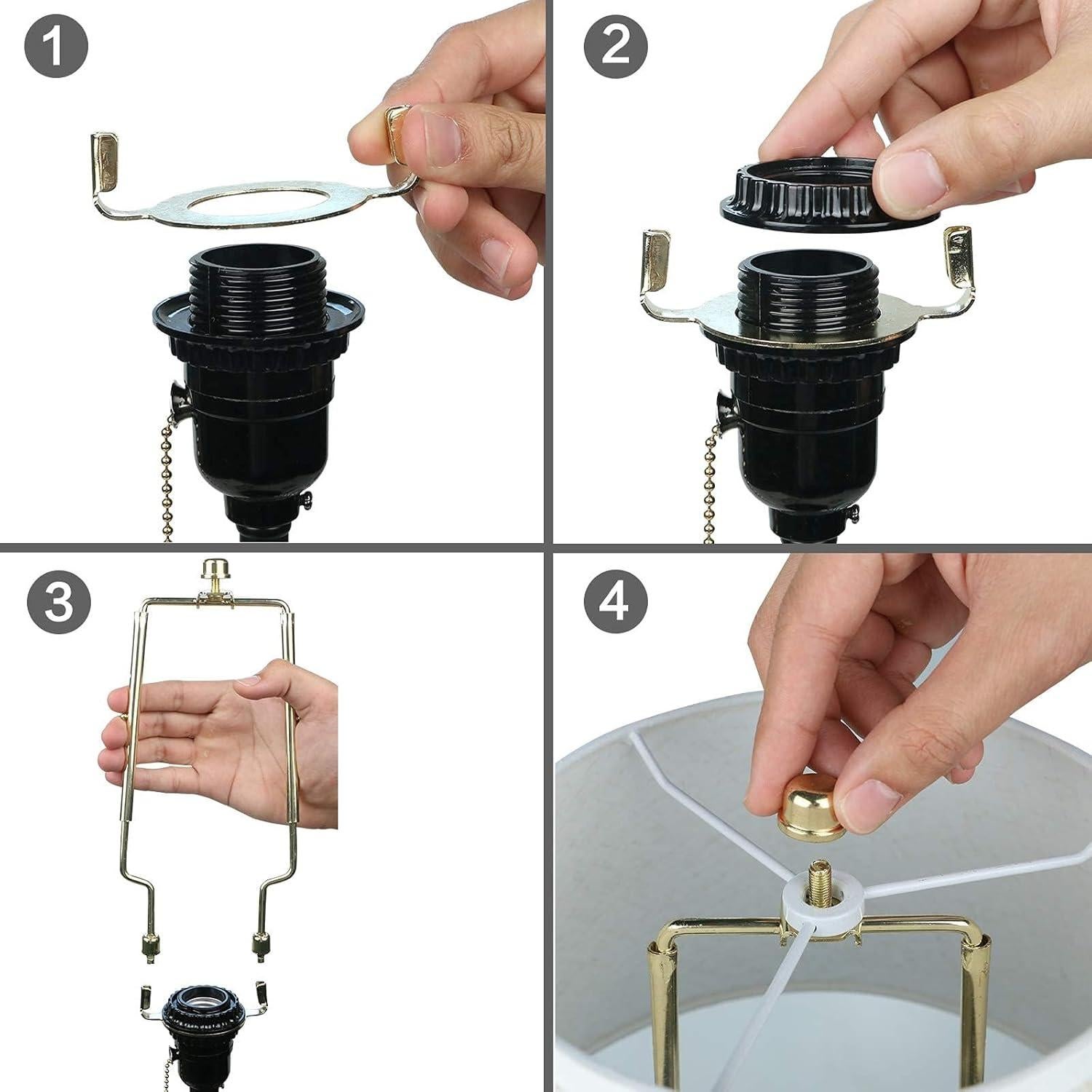 Soporte de Pantalla de Lámpara HZHFCB 2 Pack Ajustable Negro