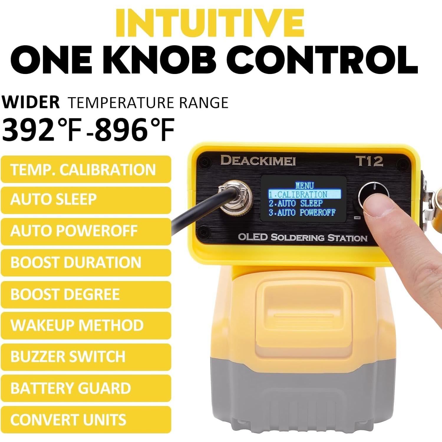 Estación de Soldadura Inalámbrica Deackimei 20V Max 480°C