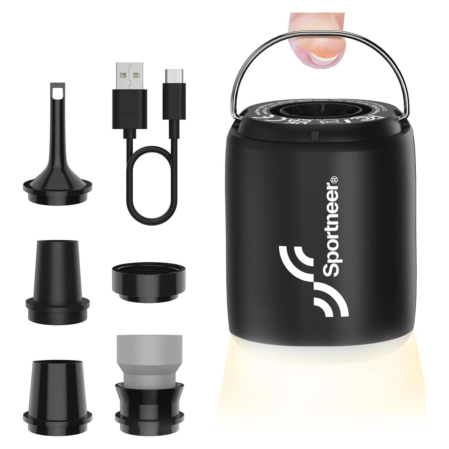 Bomba de Aire Recargable Sportneer 1600mAh para Inflables