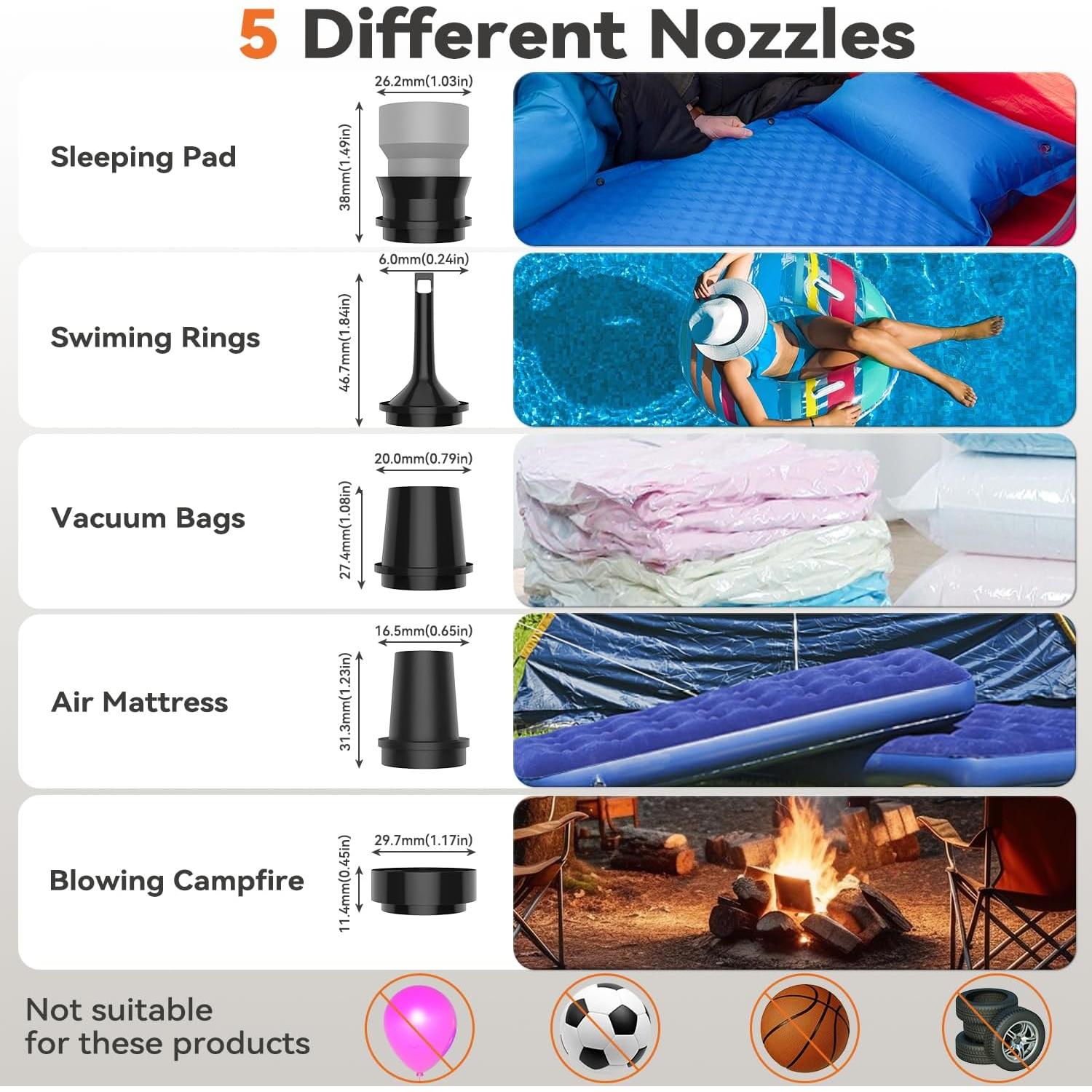 Bomba de Aire Recargable Sportneer 1600mAh para Inflables