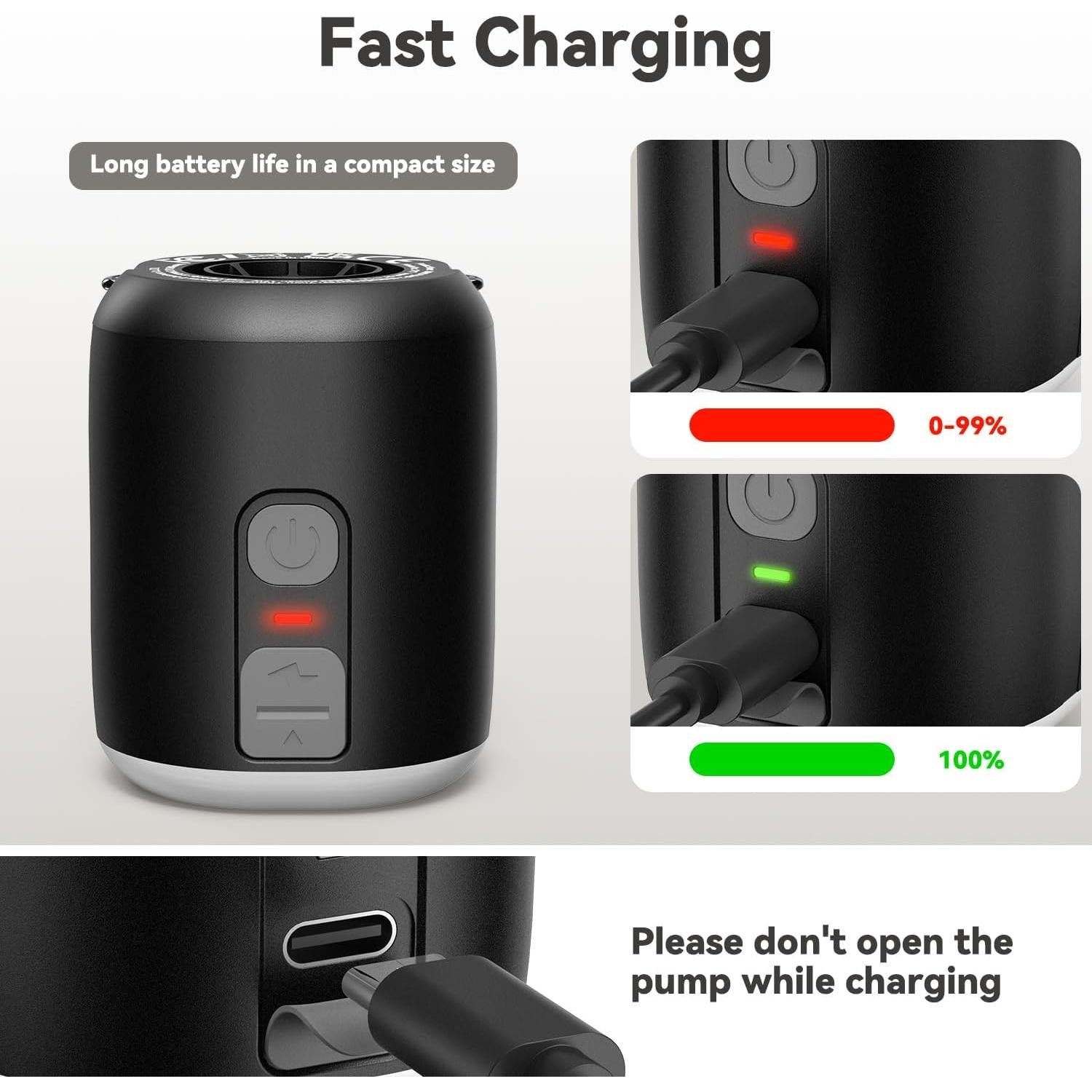 Bomba de Aire Recargable Sportneer 1600mAh para Inflables