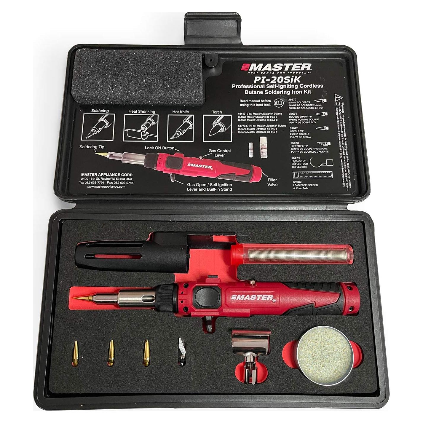 Kit de Soldador Inalámbrico Master Appliance PI-20SiK 360-438°C