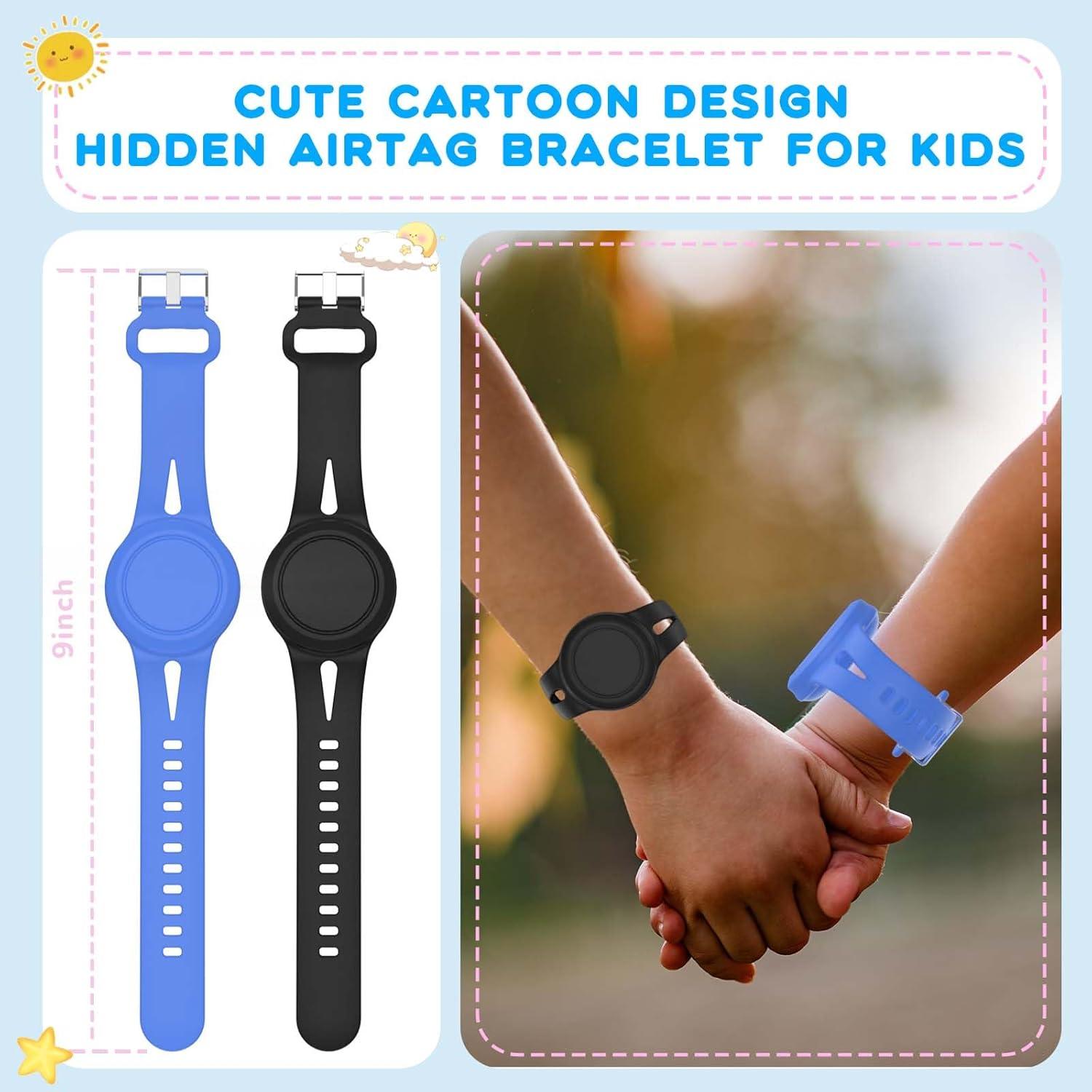 Pulsera AirTag Impermeable FGERWZ para Niños - 2 Unidades
