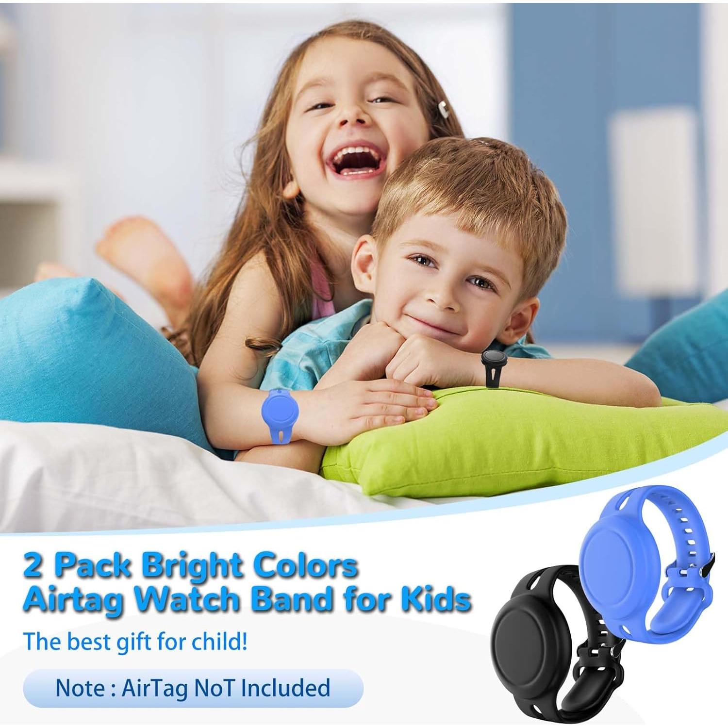 Pulsera AirTag Impermeable FGERWZ para Niños - 2 Unidades