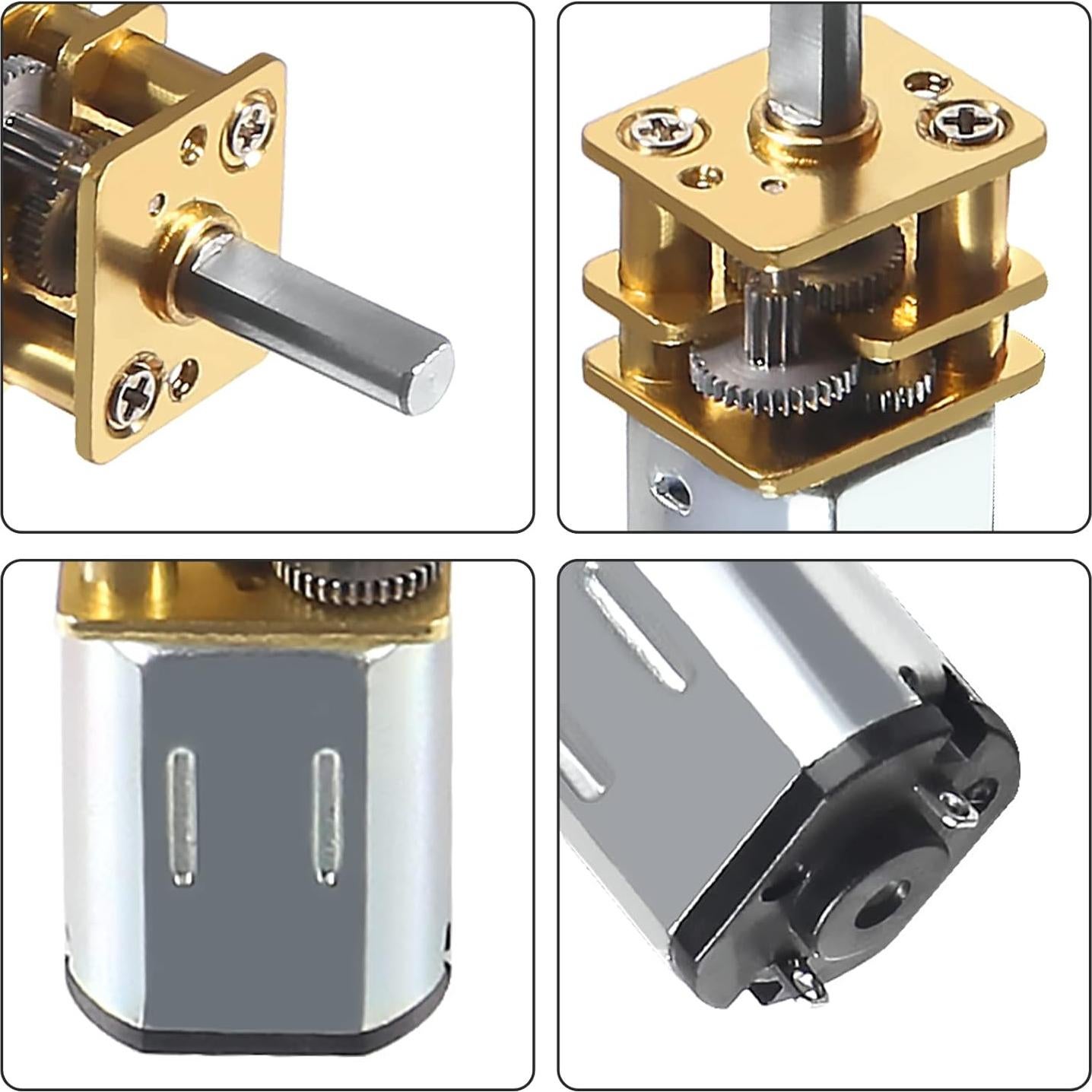 3 Motores de Reducción N20 3V 15RPM Coliao para Juguetes RC