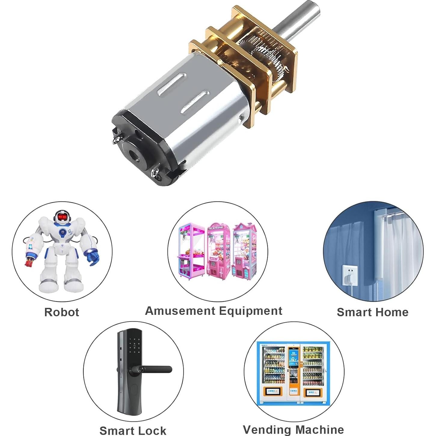 3 Motores de Reducción N20 3V 15RPM Coliao para Juguetes RC