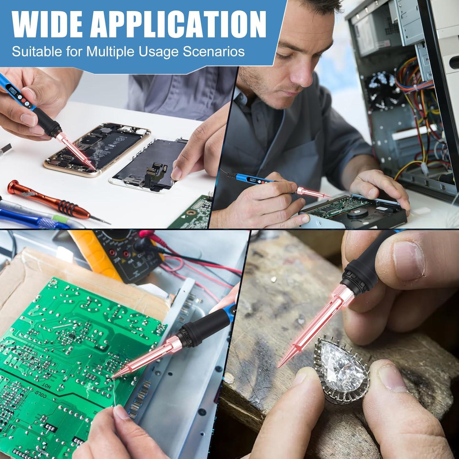 Kit de Soldador ANBES 90W Digital LCD 10 en 1 Ajustable