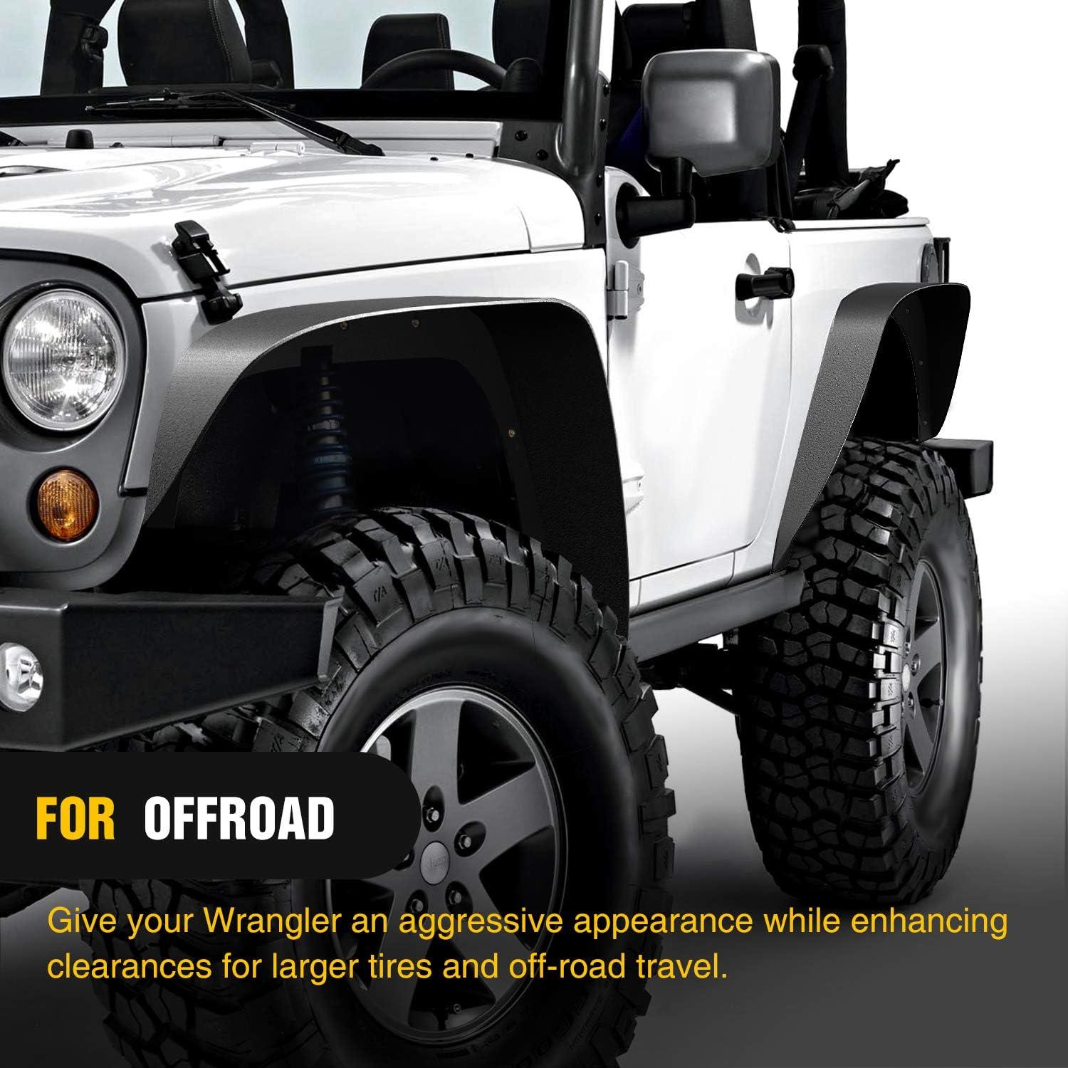 Kit Guardabarros Nilight Jeep Wrangler JK 2007-2018 4pcs