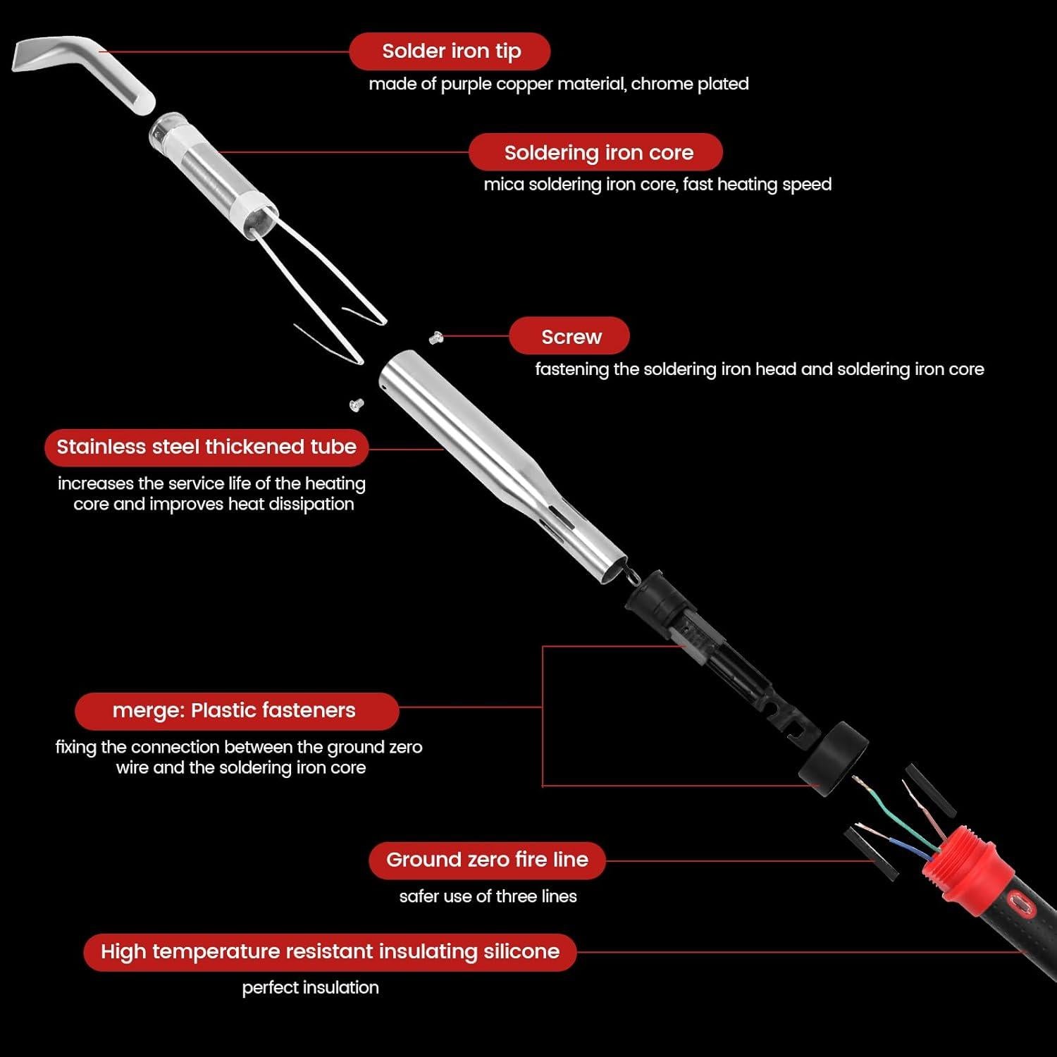 Juego de Soldador GoGoPanda 300W con Soporte y Puntas