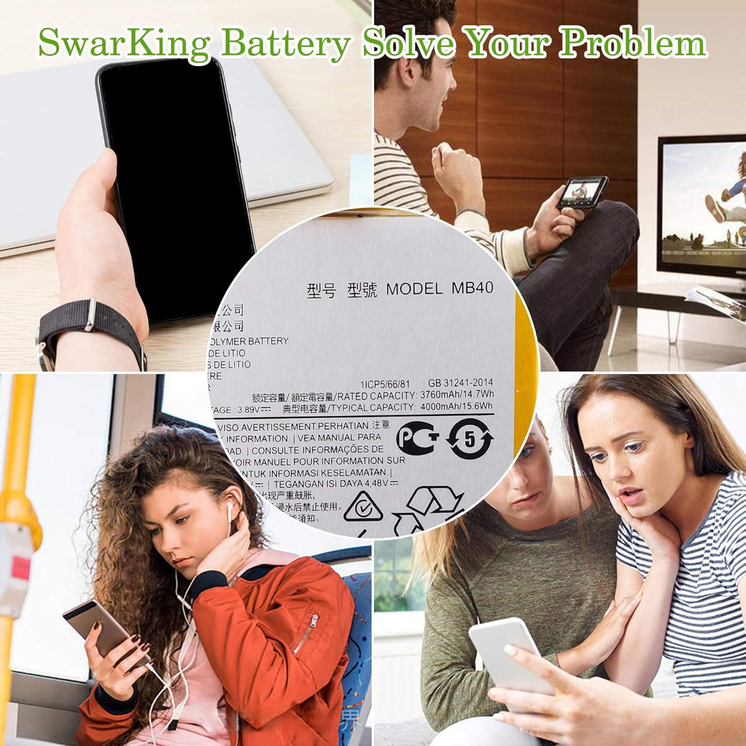 Batería Reemplazo Moto Edge 20 MB40 4000mAh Kit Reparación