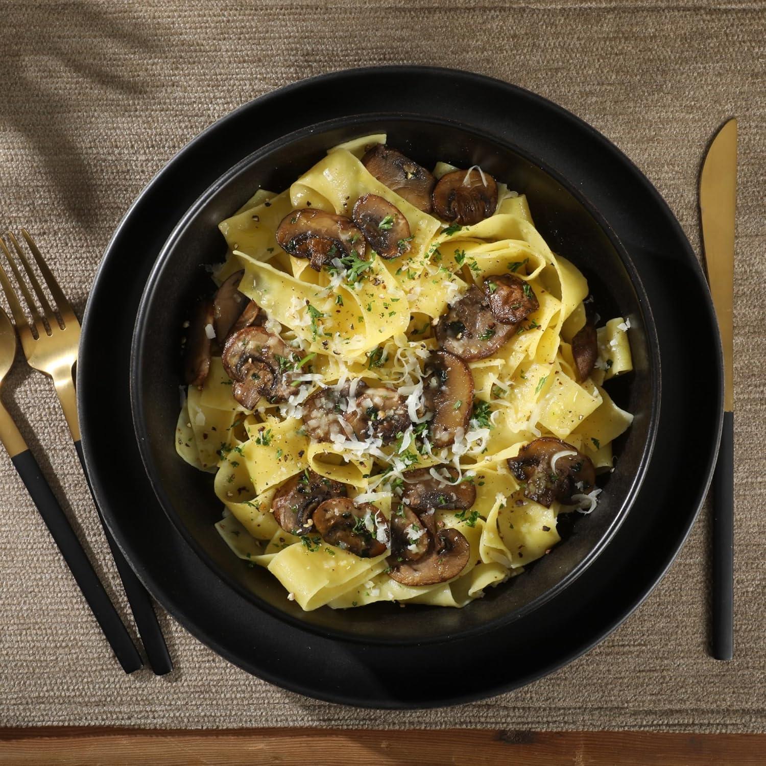 Gibson Soho Lounge Pasco 16 Piezas Cerámica Negra