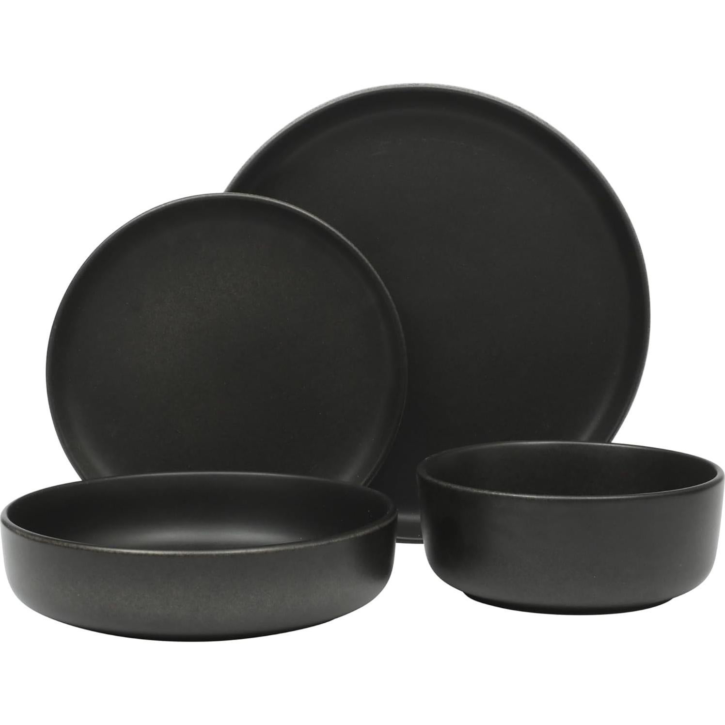 Gibson Soho Lounge Pasco 16 Piezas Cerámica Negra