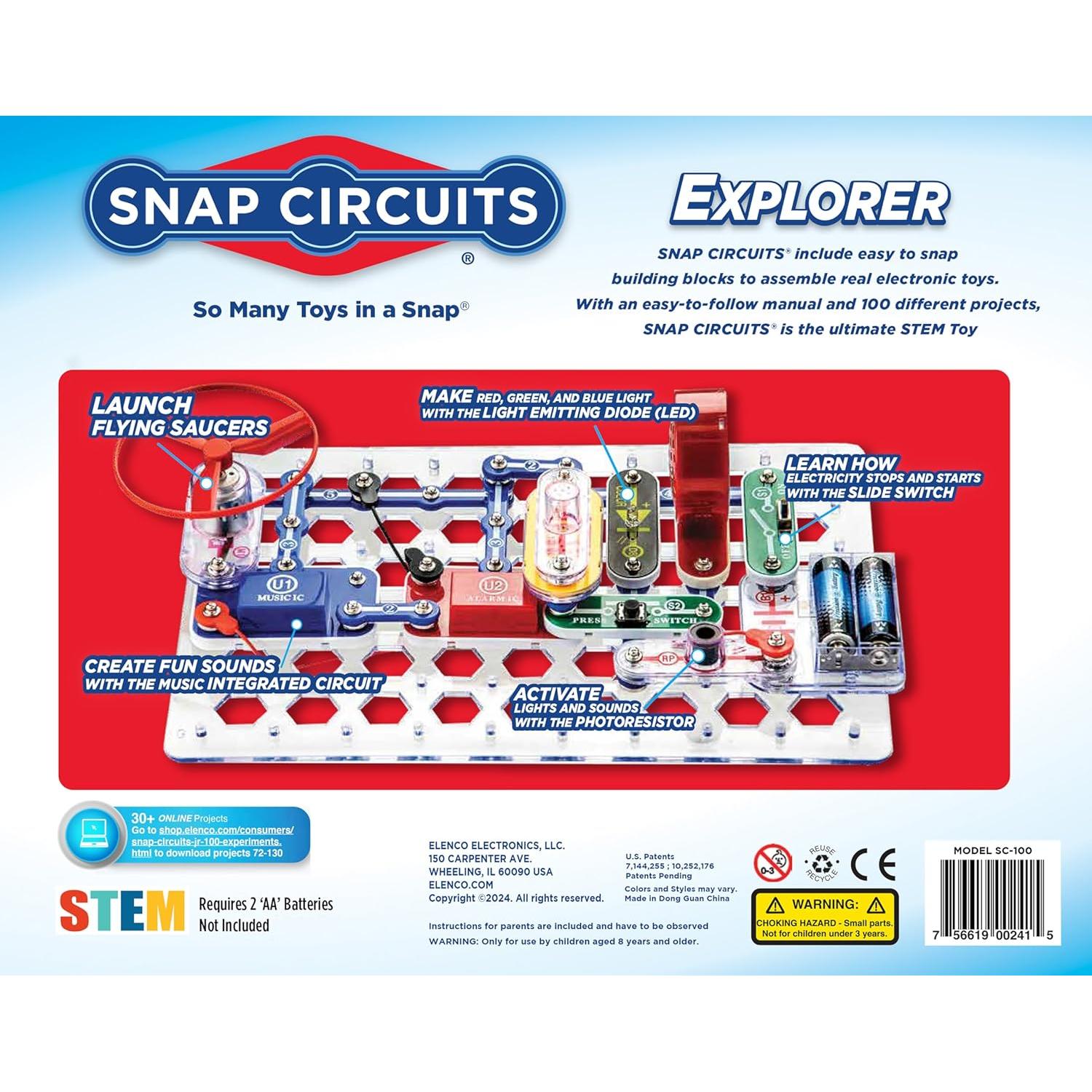 Kit Electrónico Snap Circuits Jr. SC-100 - 101 Proyectos
