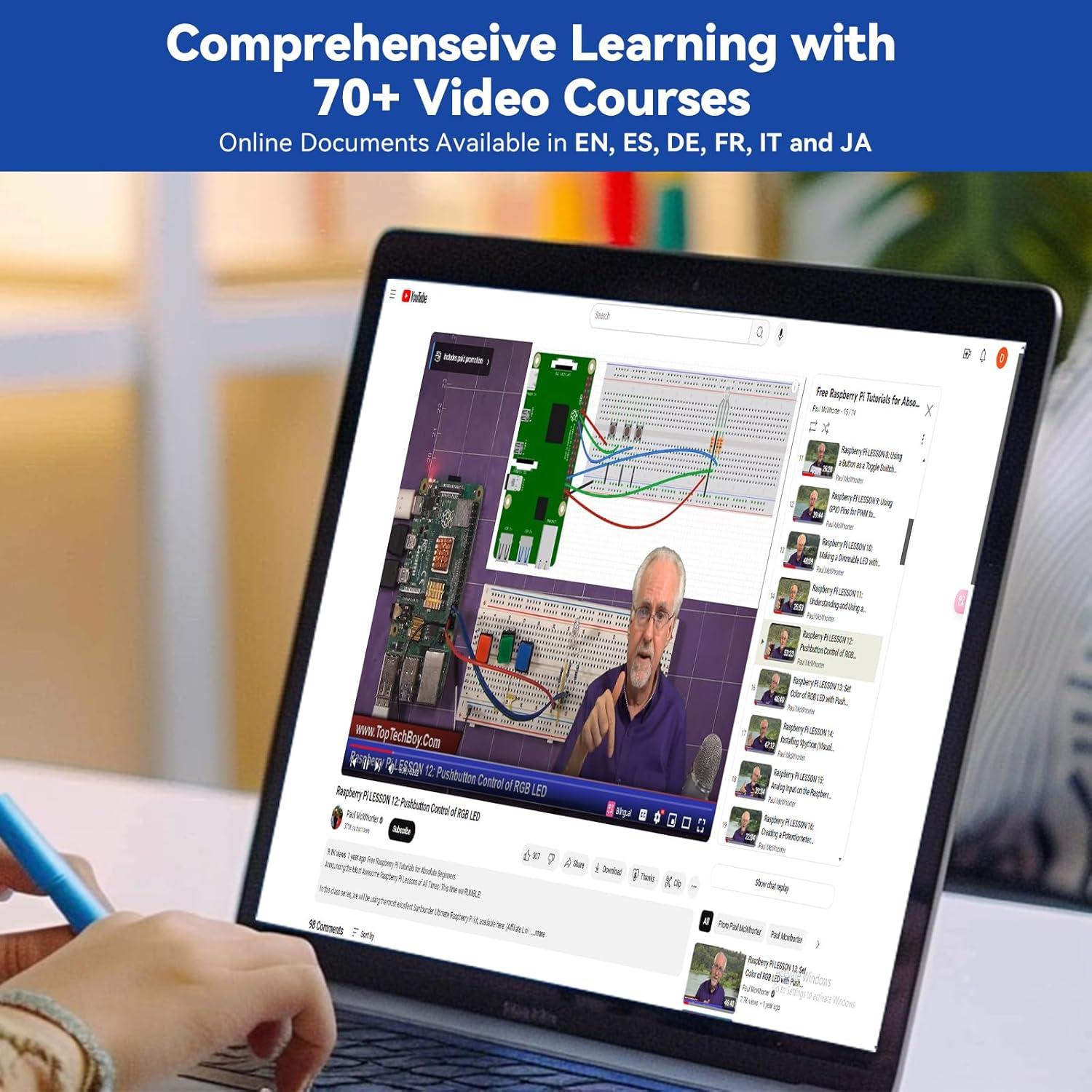 Kit de Inicio SunFounder Raphael para Raspberry Pi 5/4/3B+