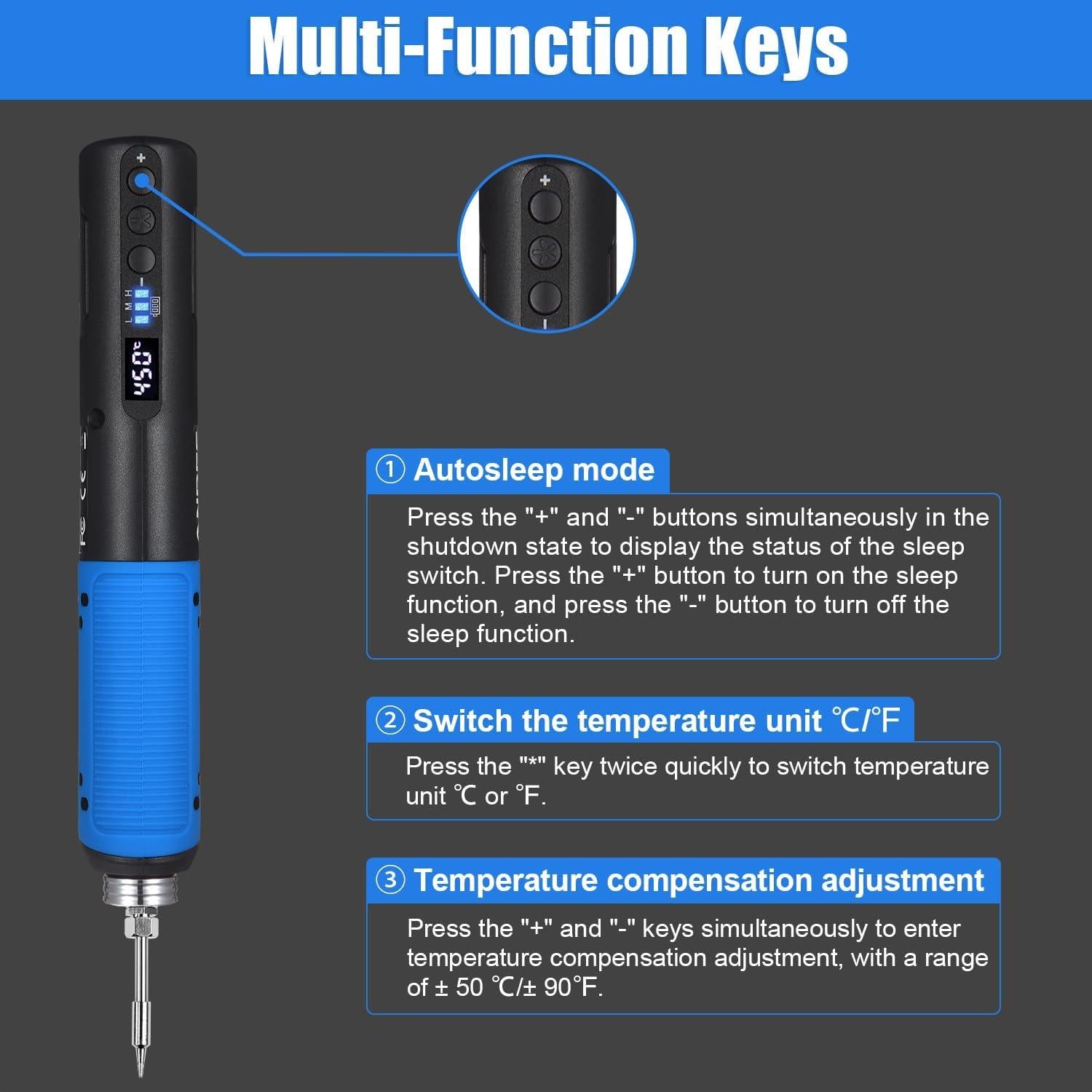Kit de Soldador Inalámbrico ANBES DSK-01B 8W USB LED