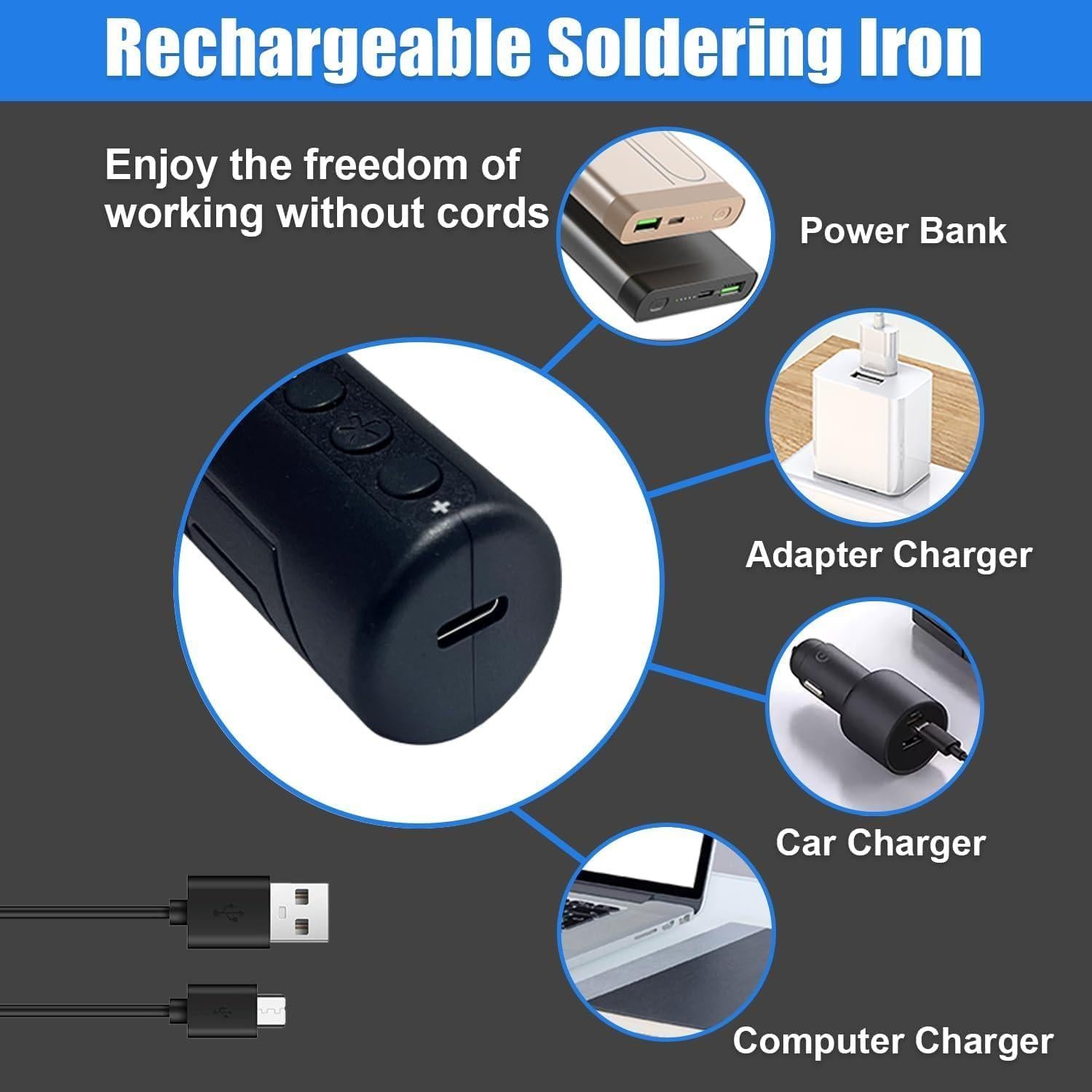 Kit de Soldador Inalámbrico ANBES DSK-01B 8W USB LED