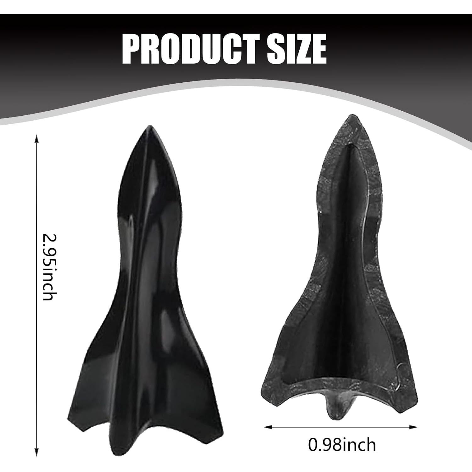 Kit 10 PCS Difusor Aleta de Tiburón Jewkot para Automóvil Negro