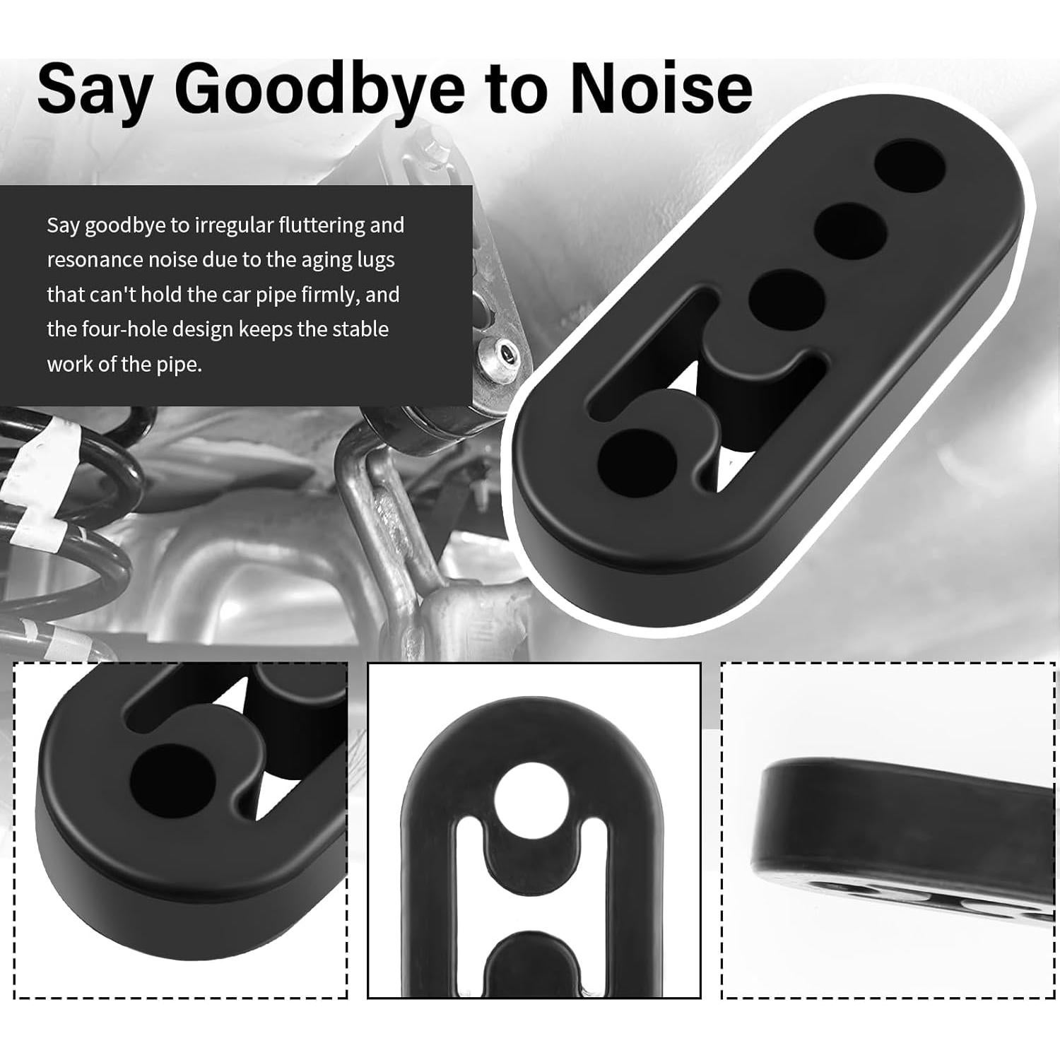 Soportes de Escape YGDMD 12mm EPDM 2PCS para Reducción de Ruido