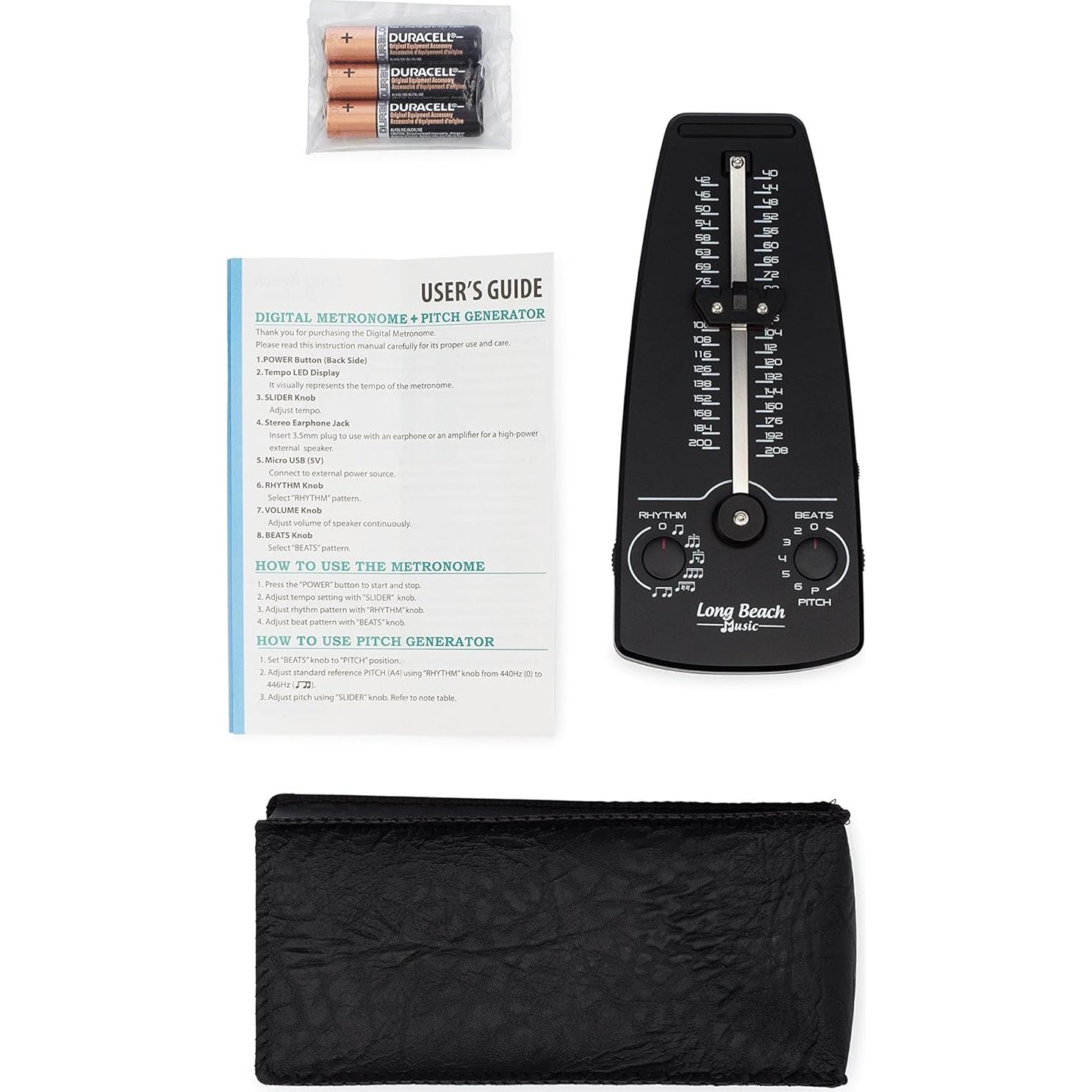 Metrónomo Digital LB-Metro con Generador de Ritmo y Beats