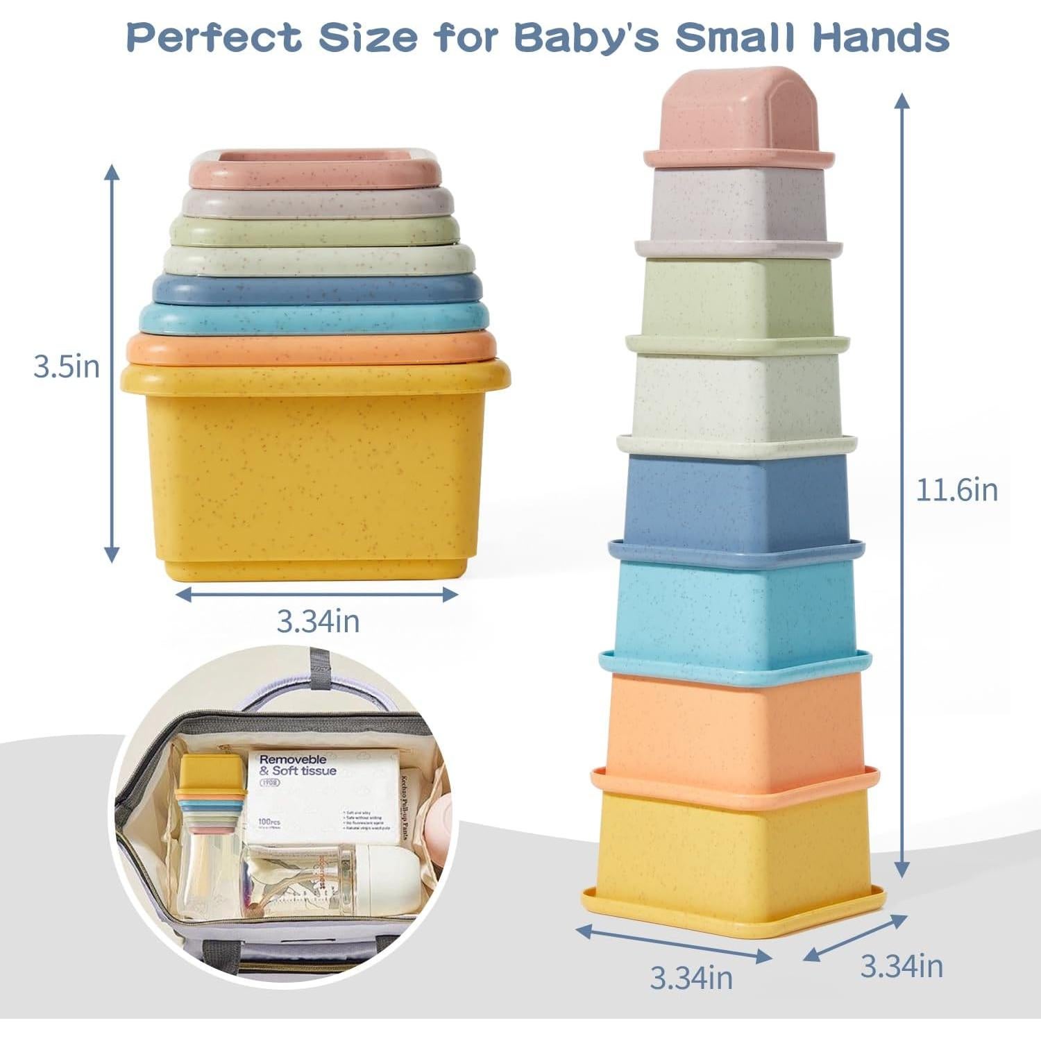 Juguetes de baño para bebés AMCHSURI 13PCS tazas y barcos