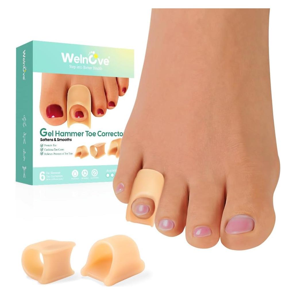 Corrector de Dedo en Martillo Welnove - 6 Férulas de Gel Suave