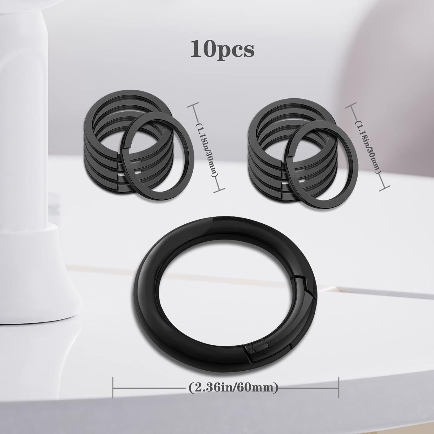 Anillos de Llave Divididos Idakekiy 10 Piezas 30mm Metal