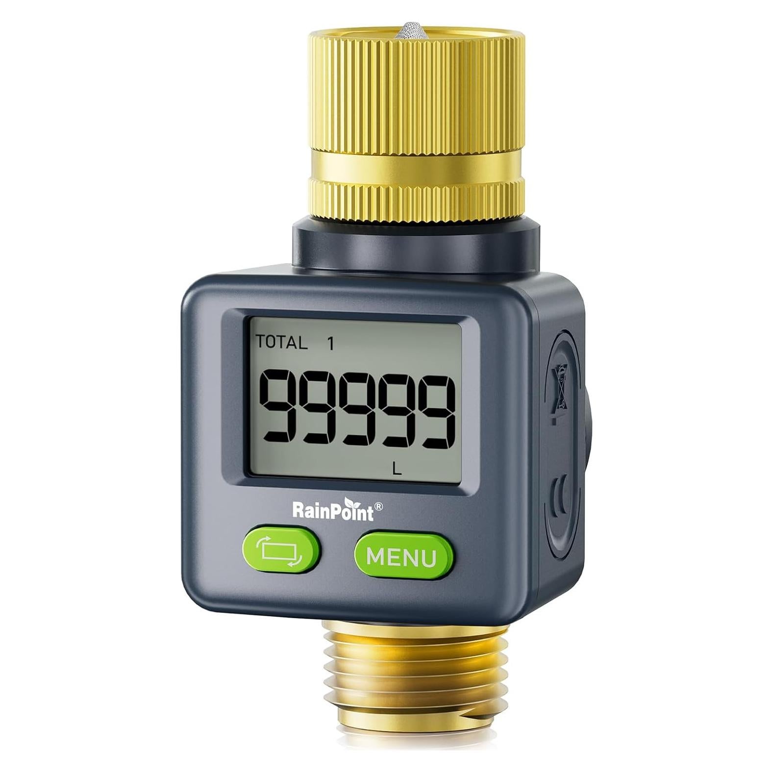 Medidor de Flujo de Agua RAINPOINT 180° Pantalla LCD