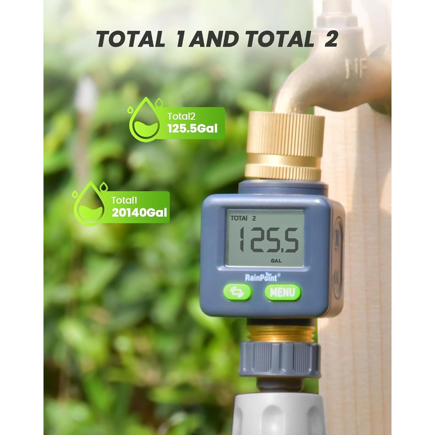 Medidor de Flujo de Agua RAINPOINT 180° Pantalla LCD