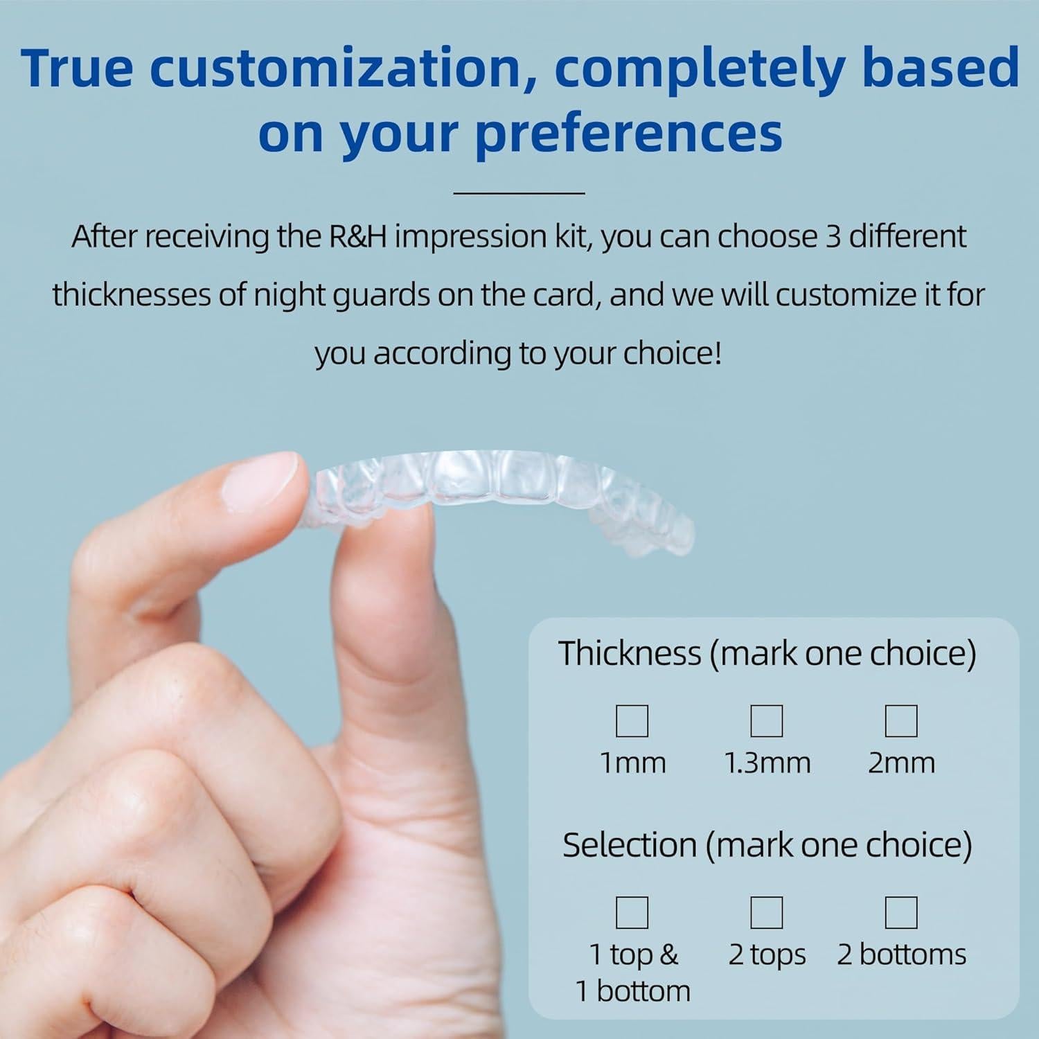 Protector Dental Personalizado RICEHUSK 2-Pack Caja Azul