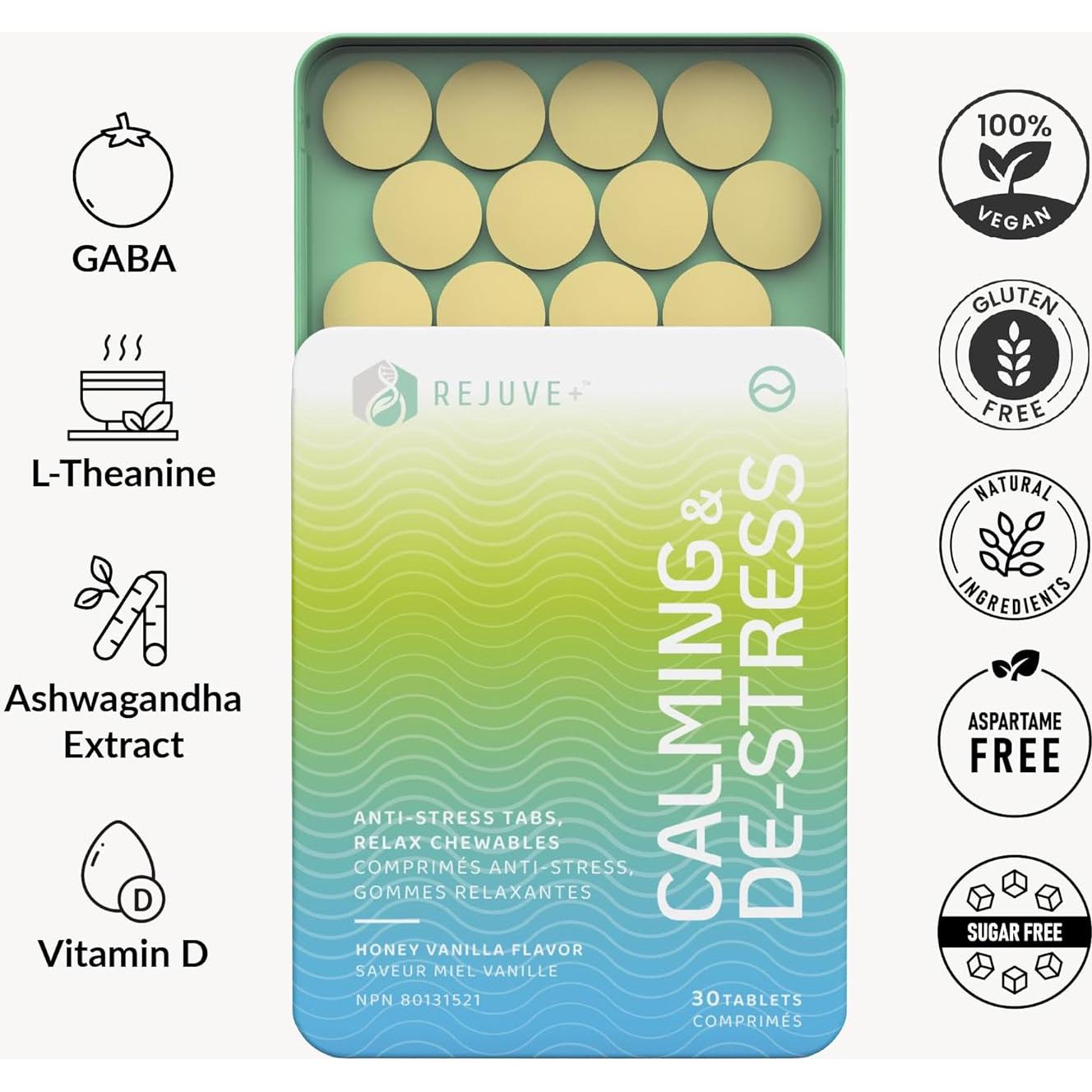 Suplemento Nootrópico Rejuve+ Calma y Desestrés 1 Unidad