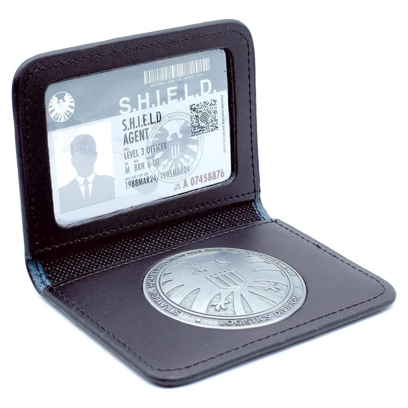 Conjunto de Réplicas S.H.I.E.L.D. Toynk | Cartera de Cuero 10x7 cm