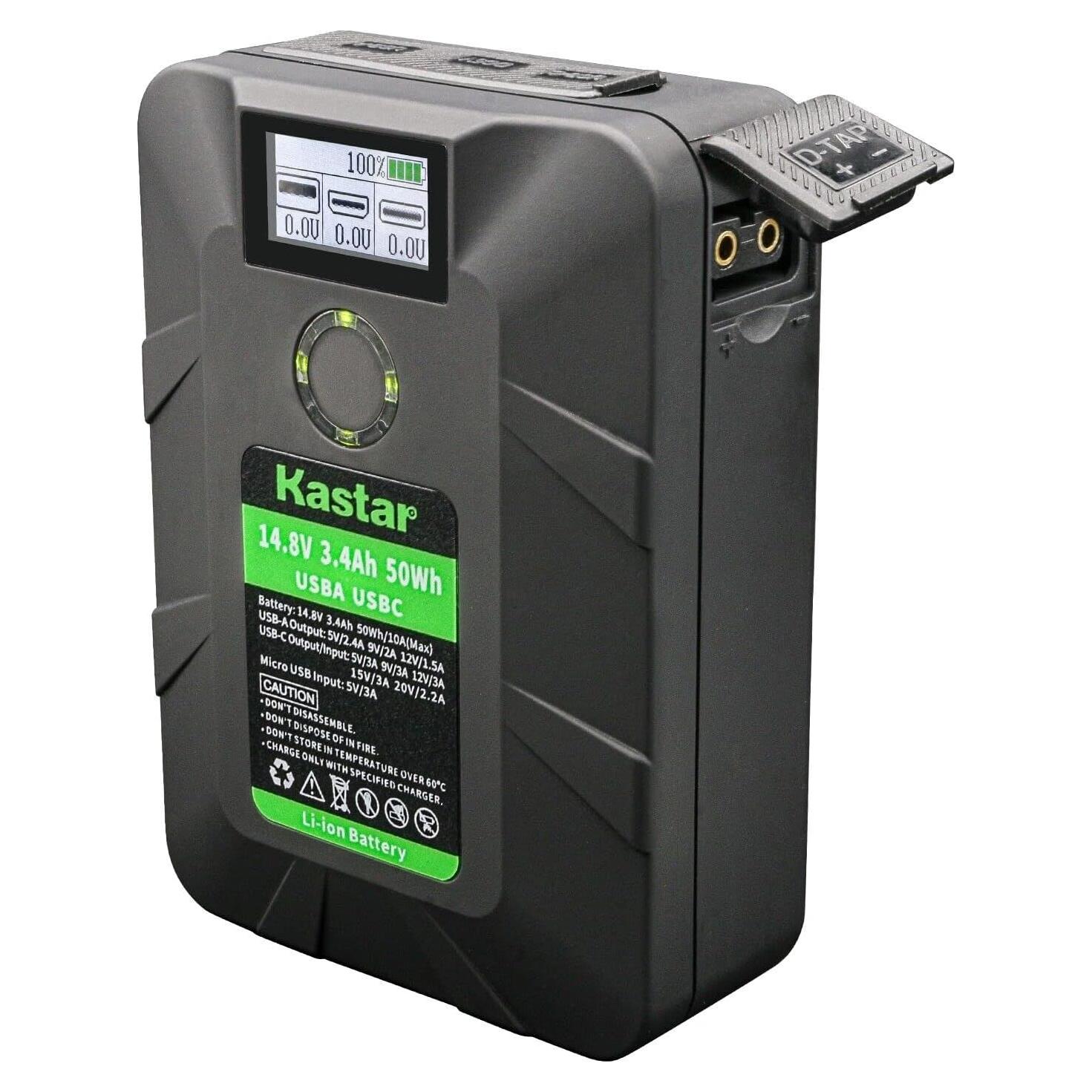 Batería Kastar BP-Y50W V-Mount 14.8V 3.4Ah para Iluminación