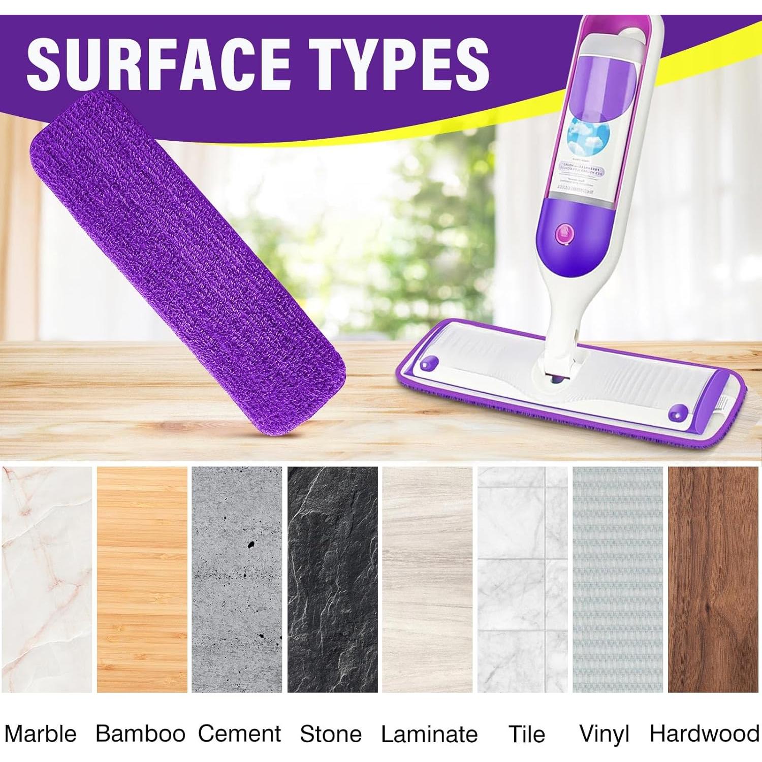 Almohadillas de Trapeador Reutilizables Panda Grip 6 Pzas 14x38cm