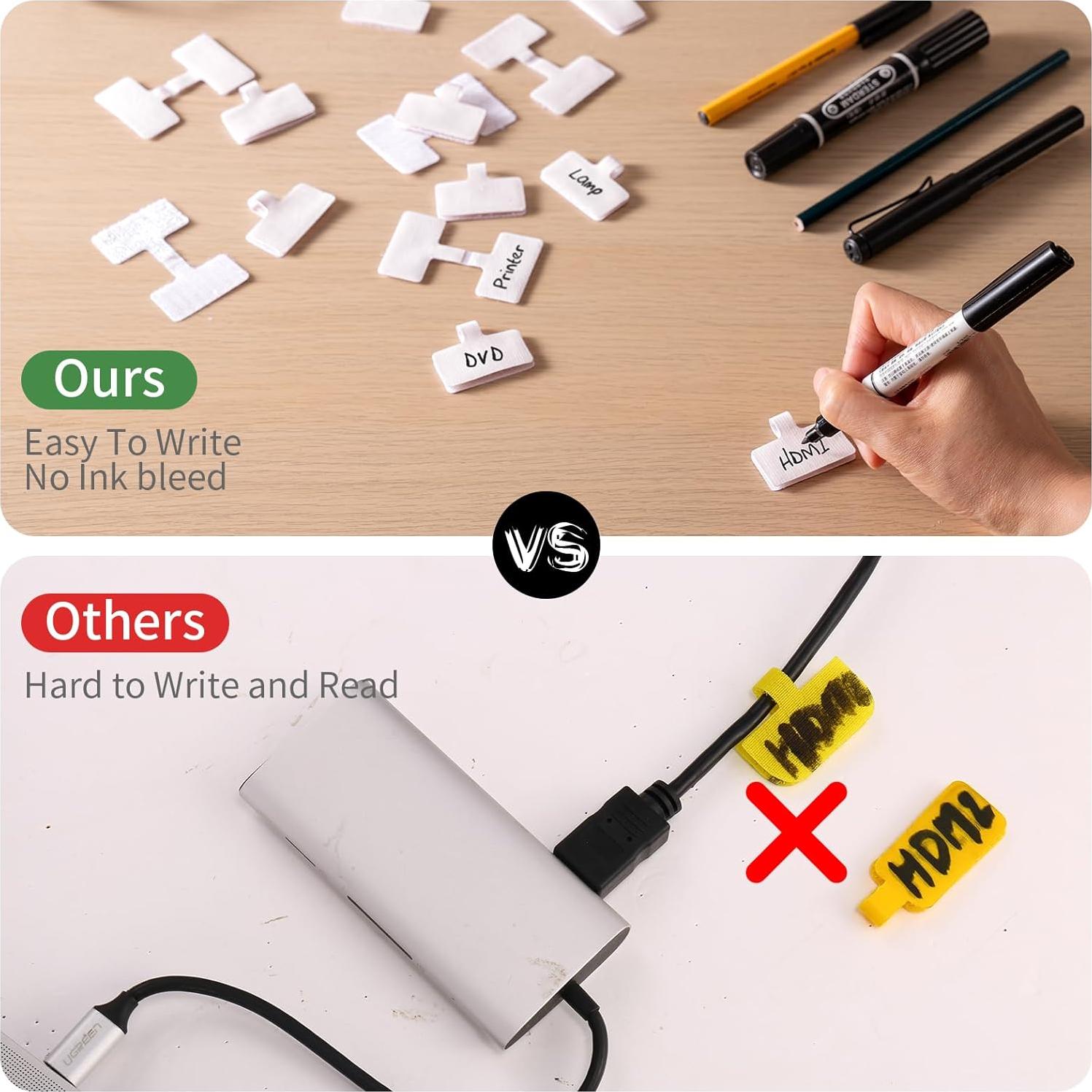 Etiquetas Reutilizables para Cables Trilancer 20 Pcs Blancas