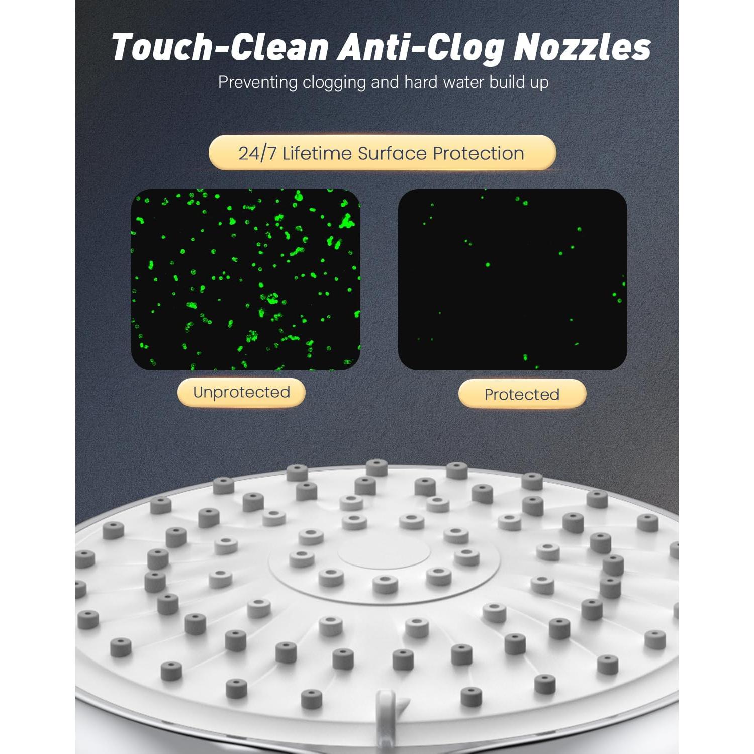 Cabezal de Ducha FASDUNT Alta Presión con Manguera 203.2 cm
