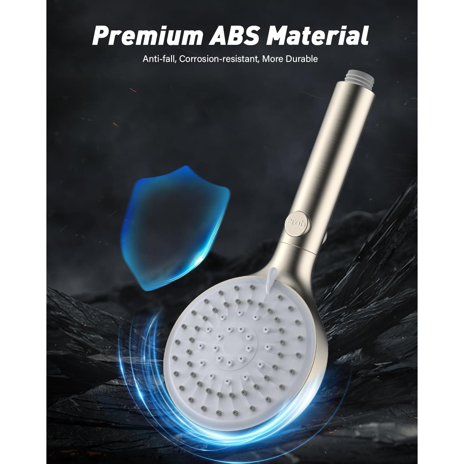 Cabezal de Ducha FASDUNT Alta Presión con Manguera 203.2 cm