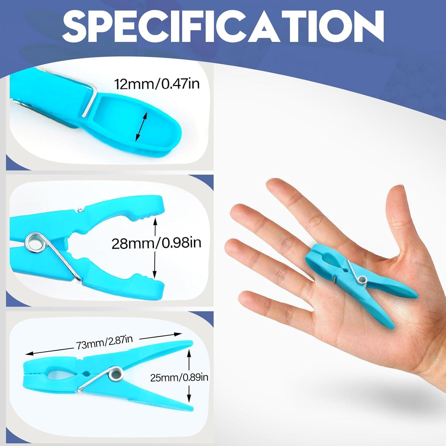 Pinzas de Ropa JABINCO 24 Piezas Plástico Colorido Resistente