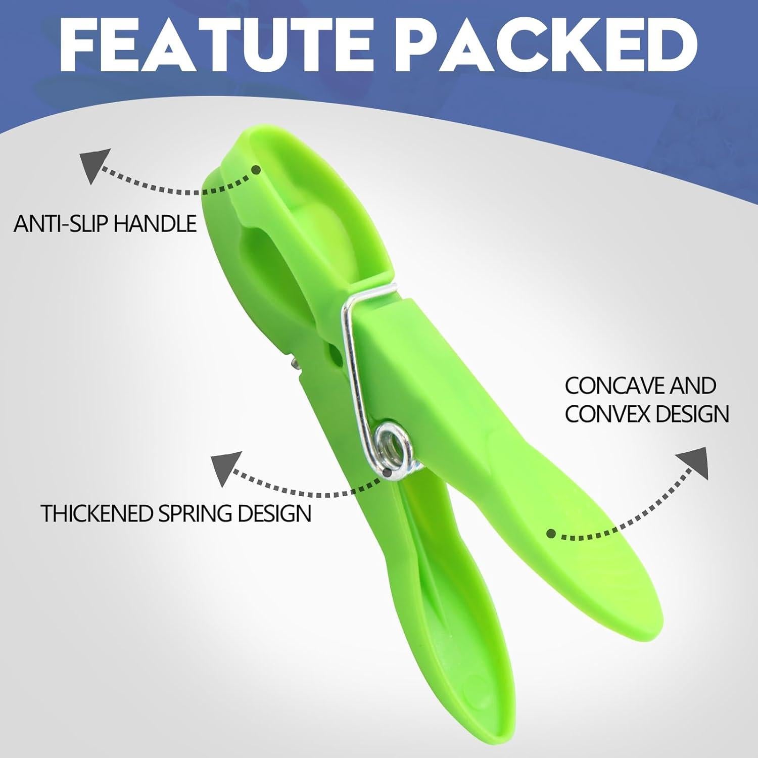 Pinzas de Ropa JABINCO 24 Piezas Plástico Colorido Resistente